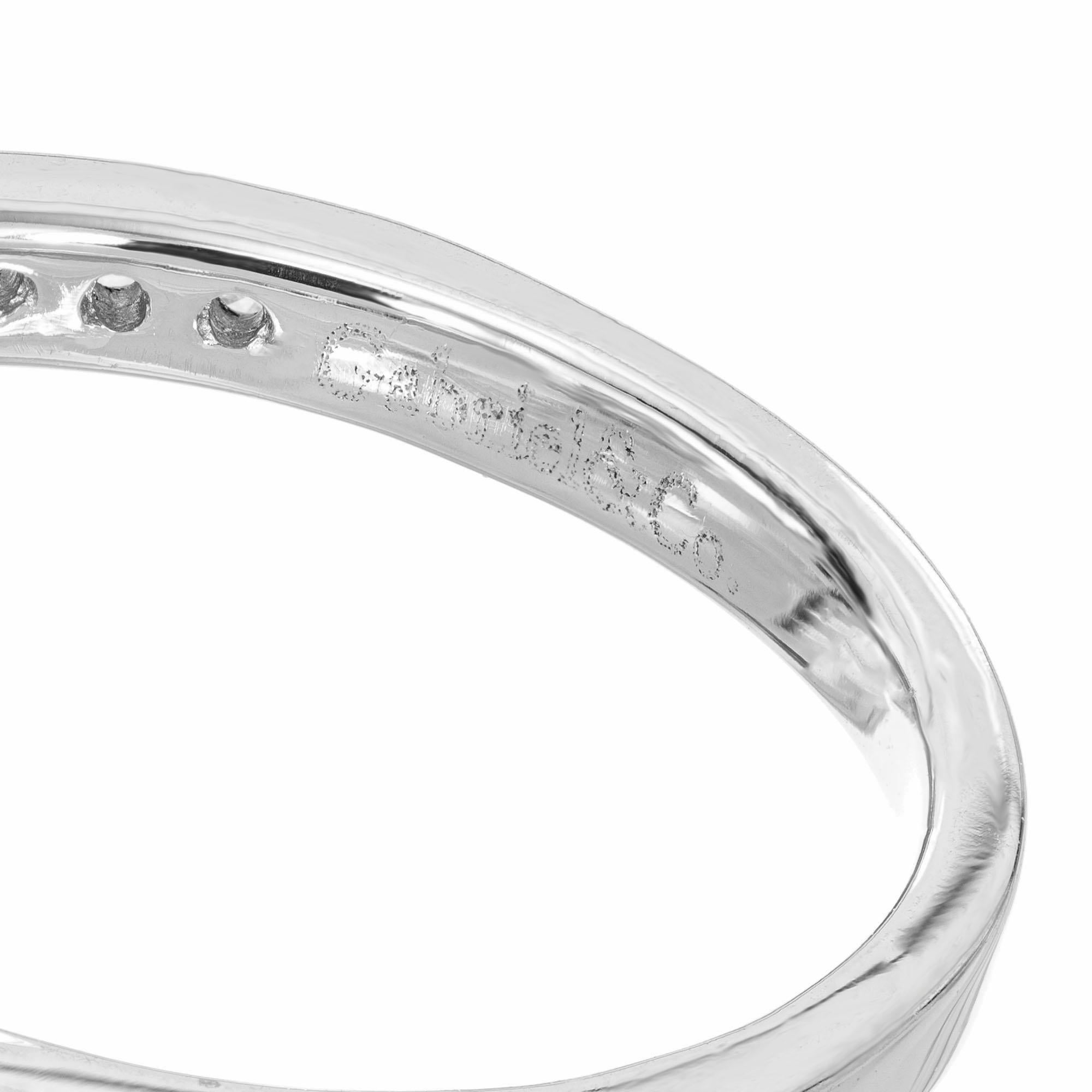 Gabriel GIA zertifizierter Verlobungsring mit 1,00 Karat Diamant-Halo aus Weißgold im Angebot 2