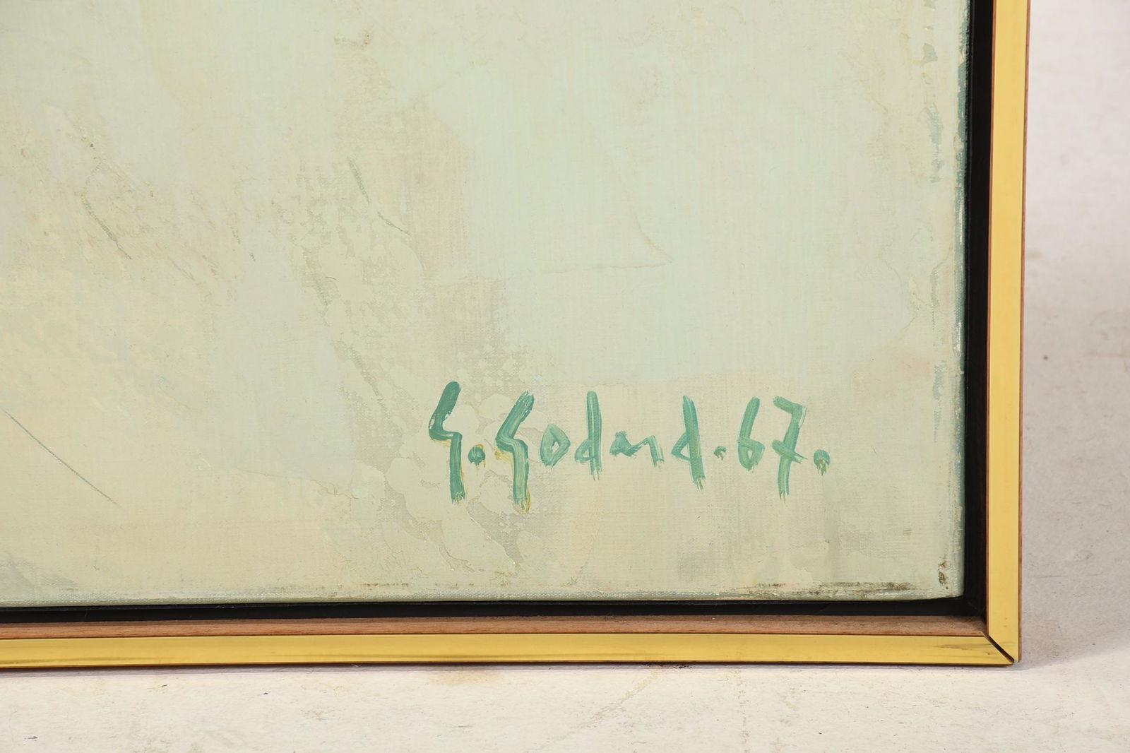 Monumental óleo abstracto de Gabriel Godard sobre lienzo Otro en venta
