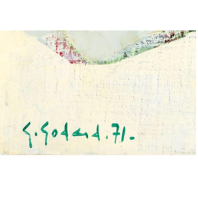 20ième siècle Gabriel Godard Huile abstraite sur toile