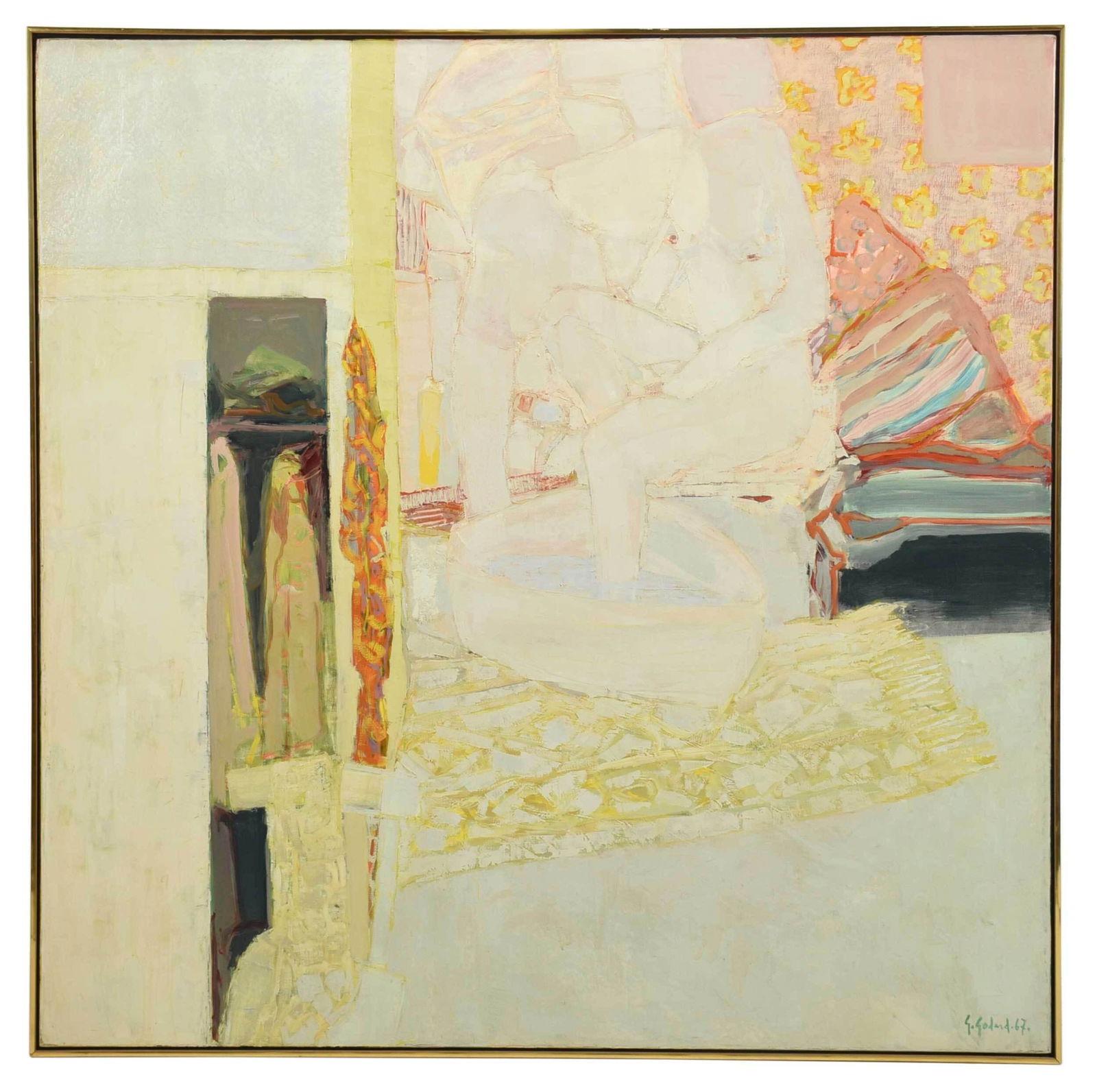 Monumental Gabriel Godard Abstract Oil on Canvas