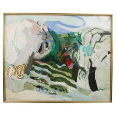 Gabriel Godard Huile abstraite sur toile