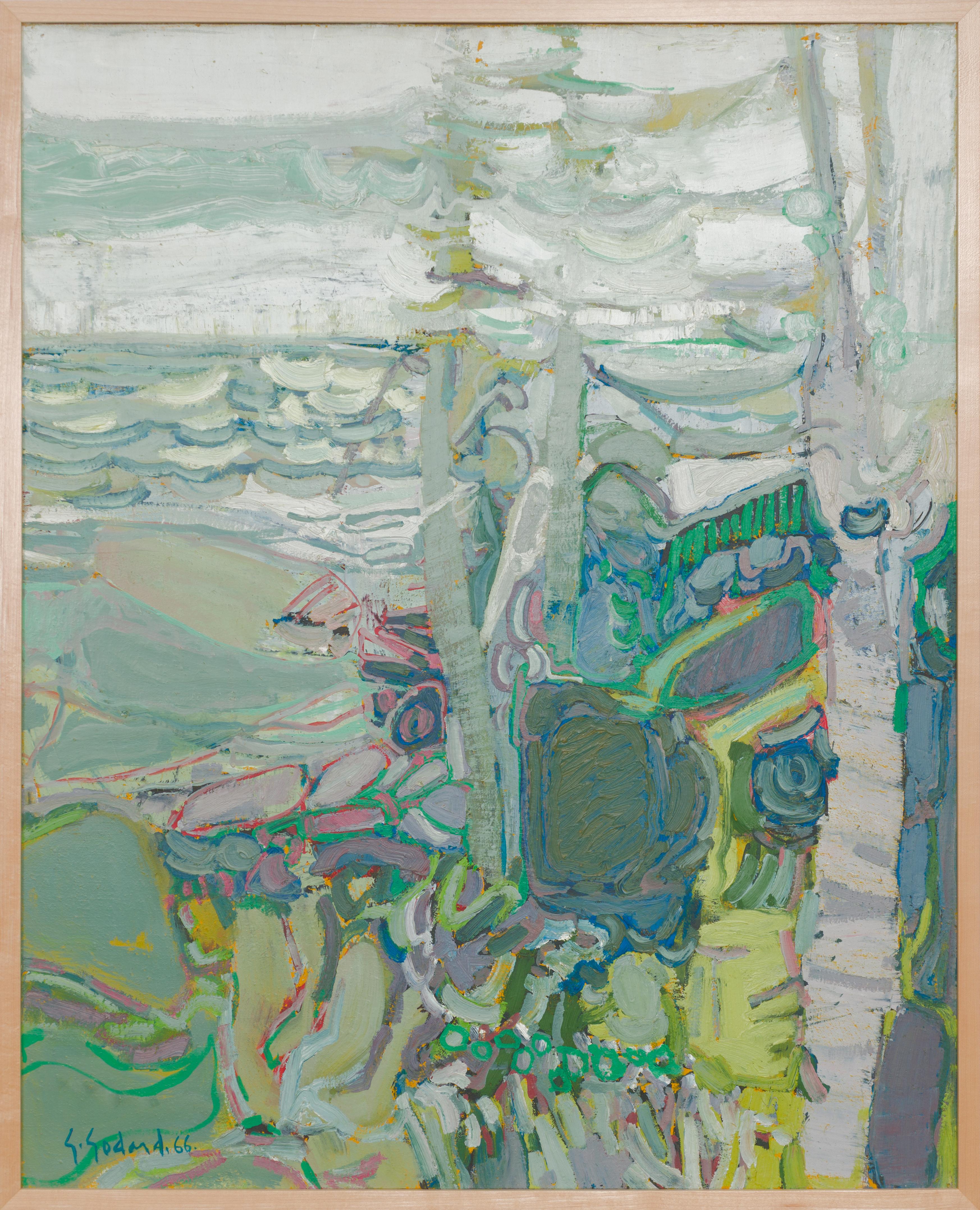 Gabriel Godard Landscape Painting - Abres en bord de mer