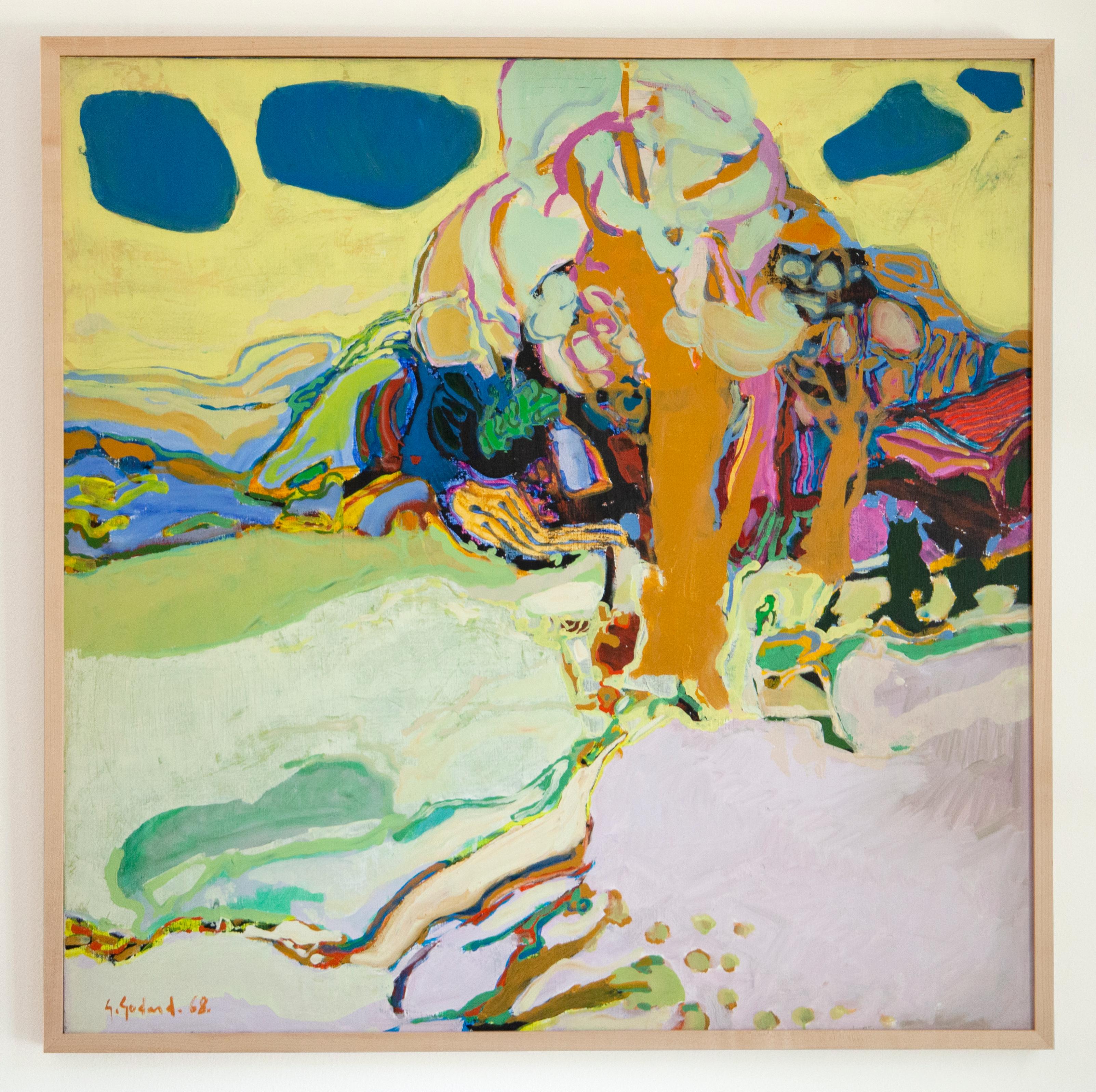 Gabriel Godard Abstract Painting - Paysage Jaune