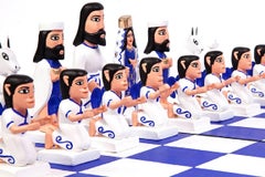 Ajedrez Nacimiento / Wood carving Mexican Sculpture Folk Art Chess Nativity