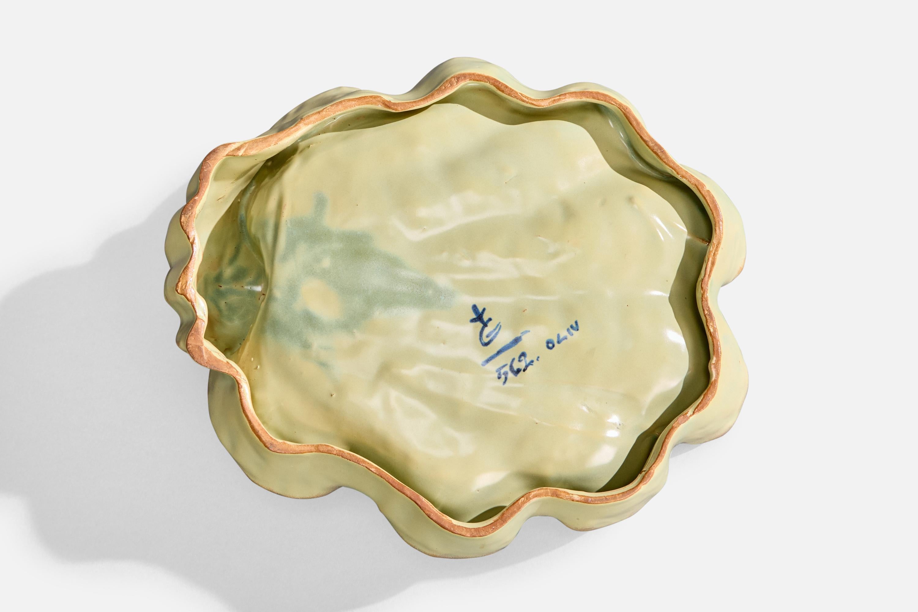 Gabriel Keramik, Plat, Céramique, Suède, années 1930 en vente 4