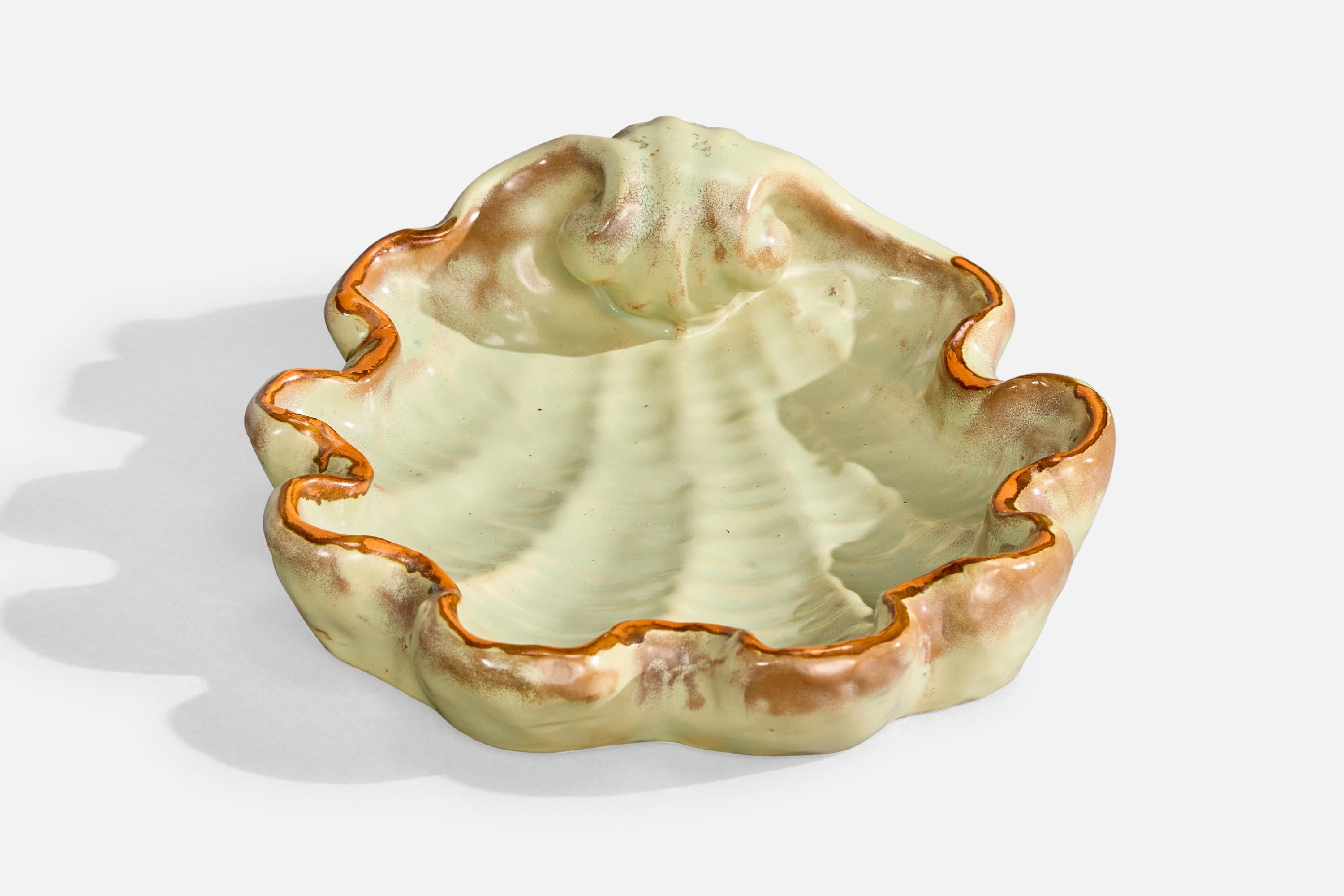 Suédois Gabriel Keramik, Plat, Céramique, Suède, années 1930 en vente