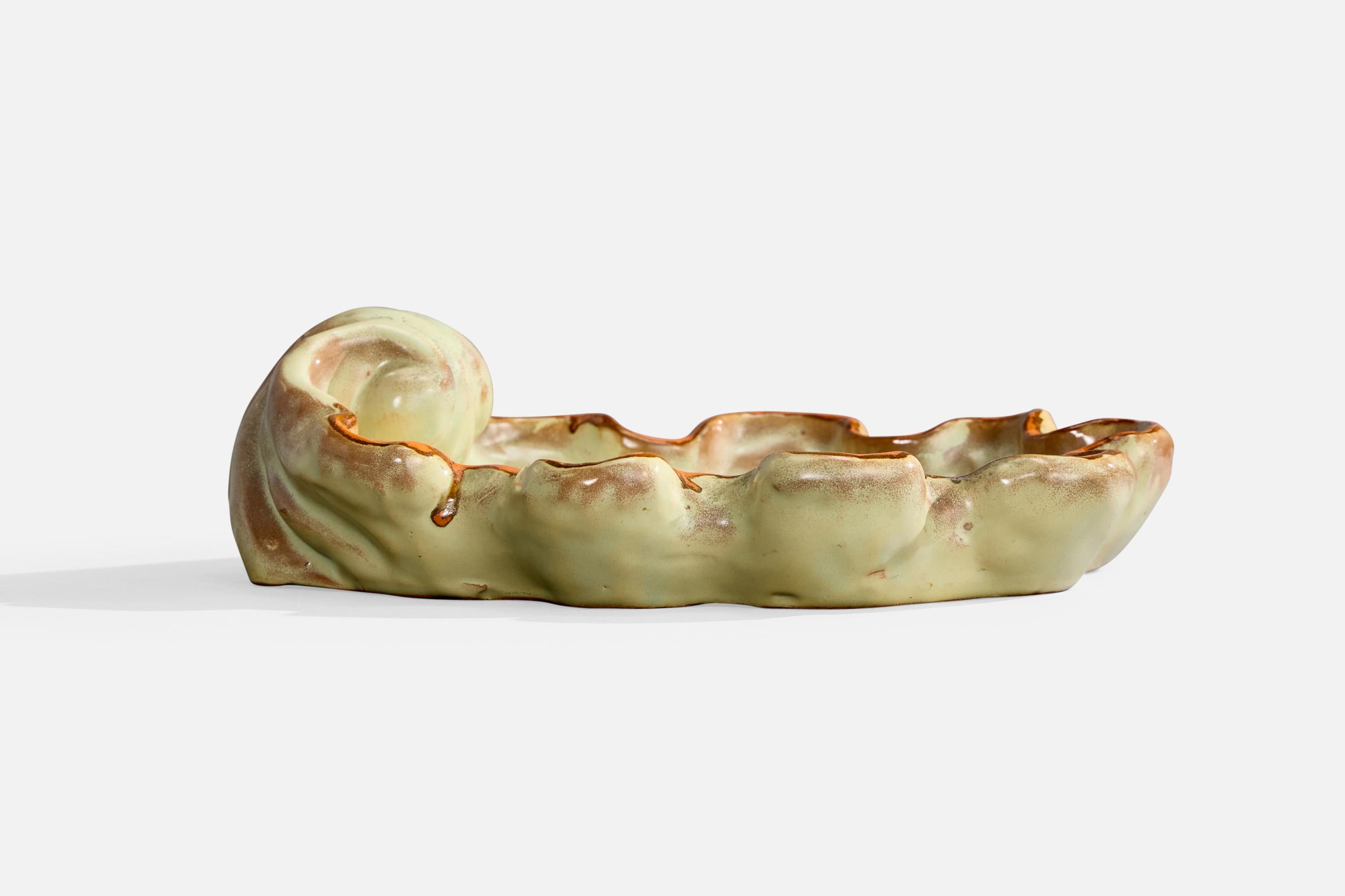 Gabriel Keramik, Plat, Céramique, Suède, années 1930 en vente 1