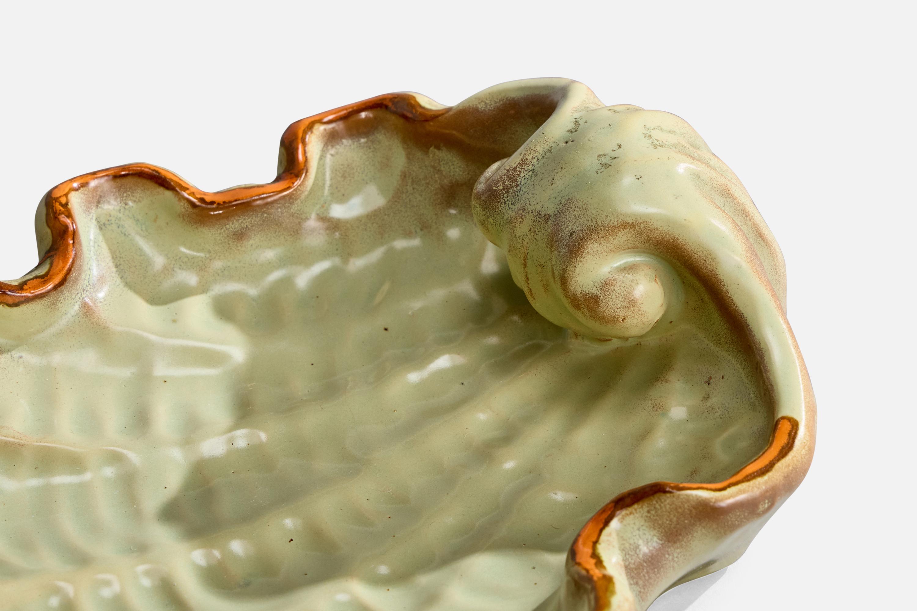 Gabriel Keramik, Plat, Céramique, Suède, années 1930 en vente 2