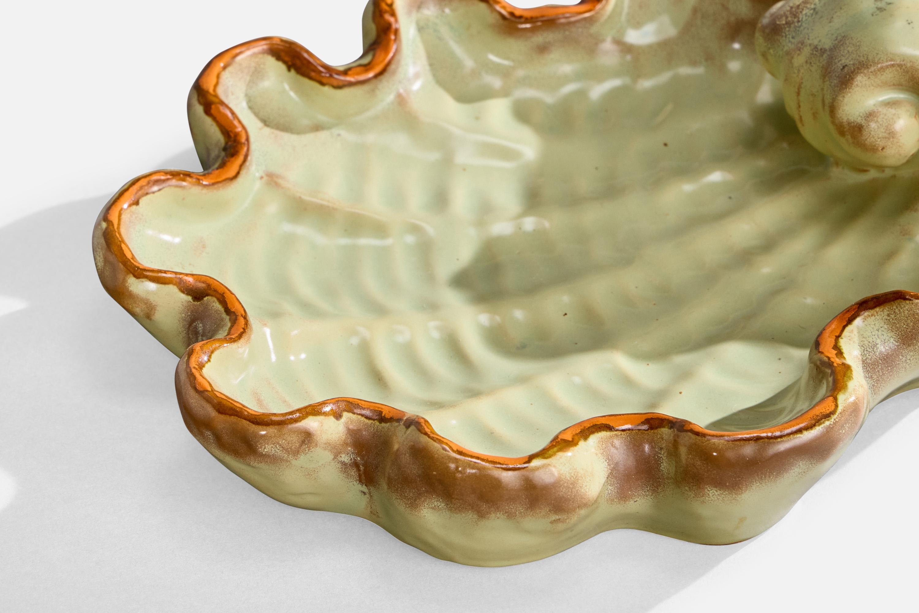Gabriel Keramik, Plat, Céramique, Suède, années 1930 en vente 3