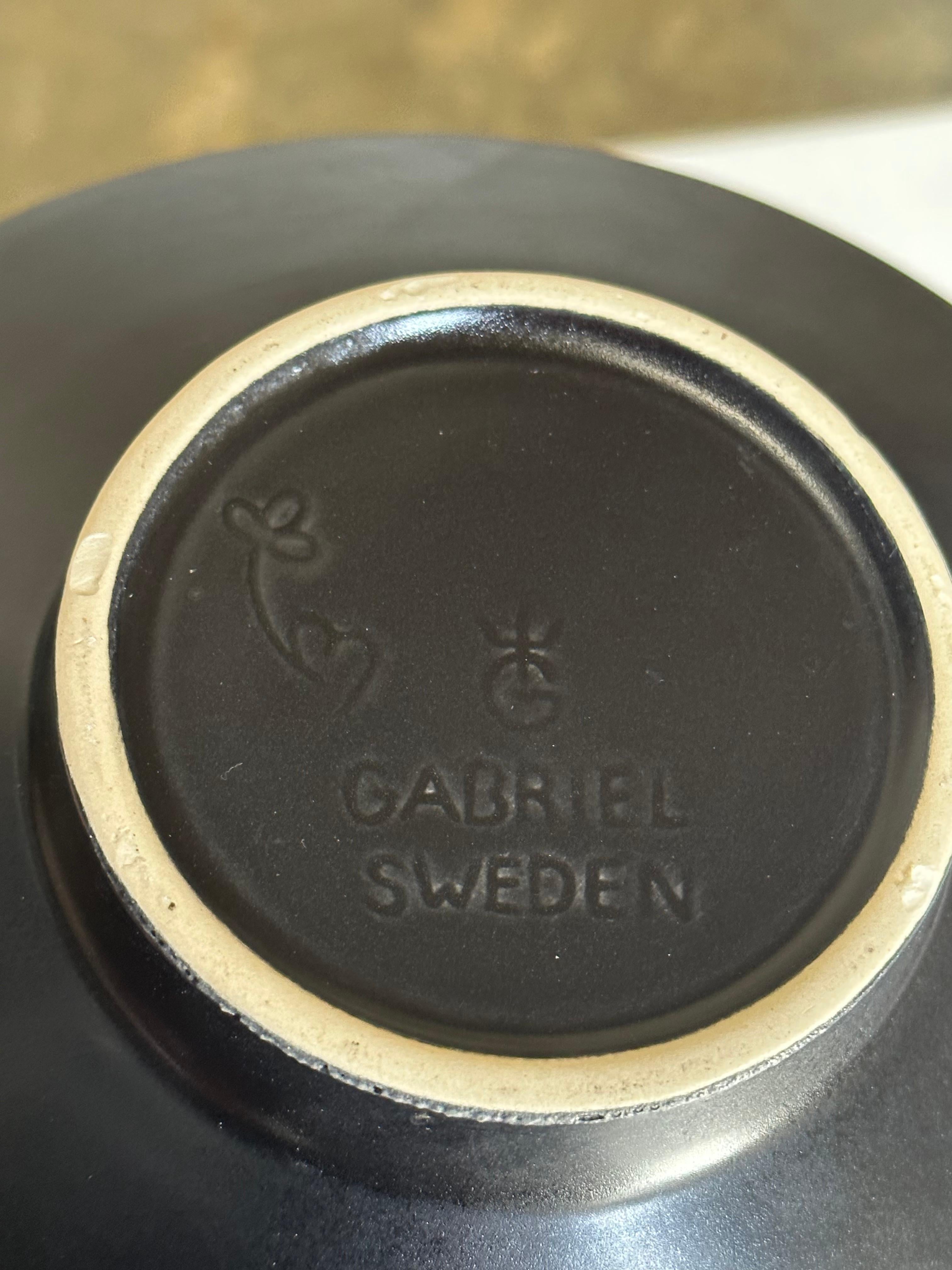 Ceramic Gabriel Keramik Large Decorative Bowl, Sweden For Sale