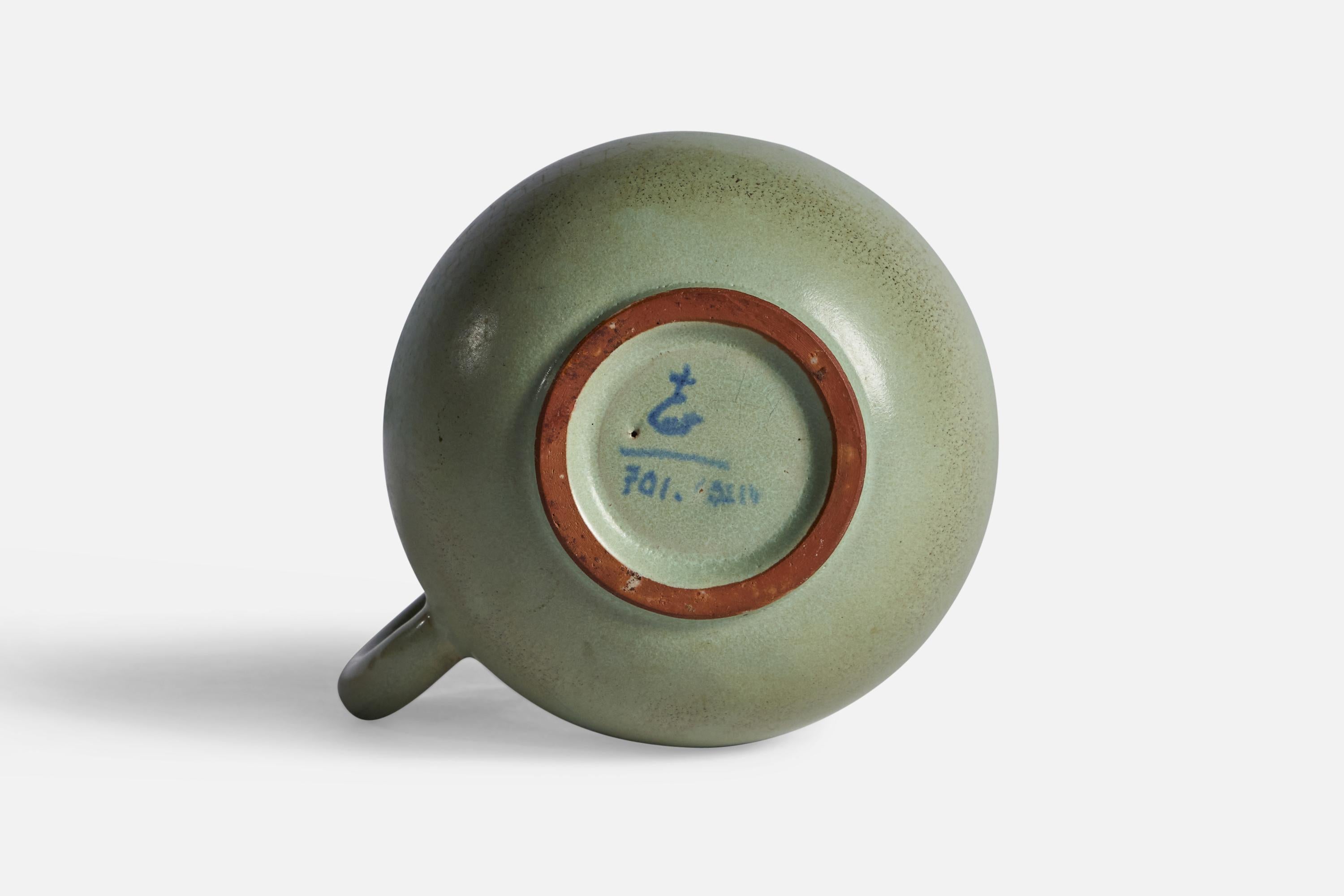 Scandinavian Modern Gabriel Keramik, Pitcher, Earthenware, Sweden, 1930s For Sale