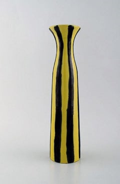 Gabriel Keramik:: Schweden:: Vase "Tropik" aus glasierter Keramik:: Streifendesign