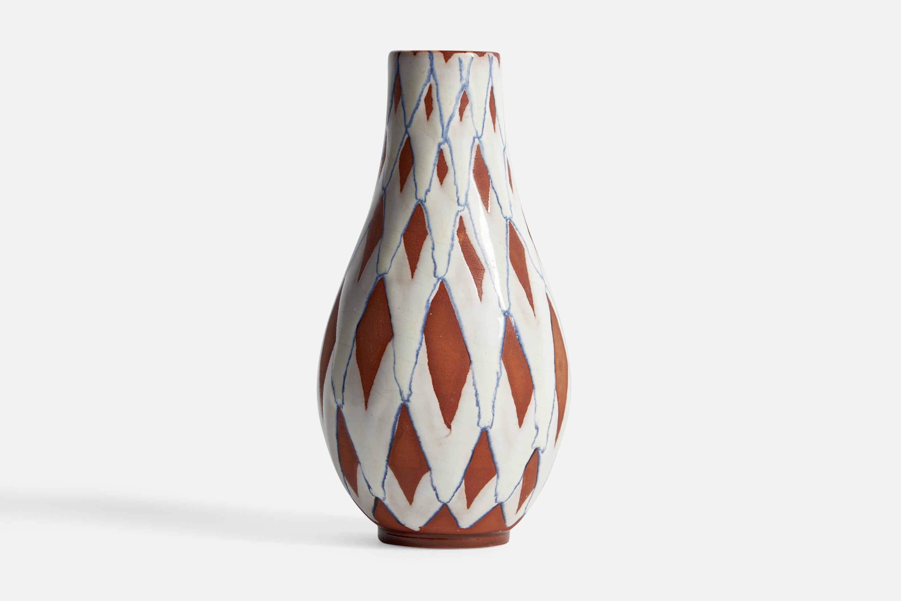 Scandinavian Modern Gabriel Keramik, Vase, Ceramic, Sweden, 1940s For Sale