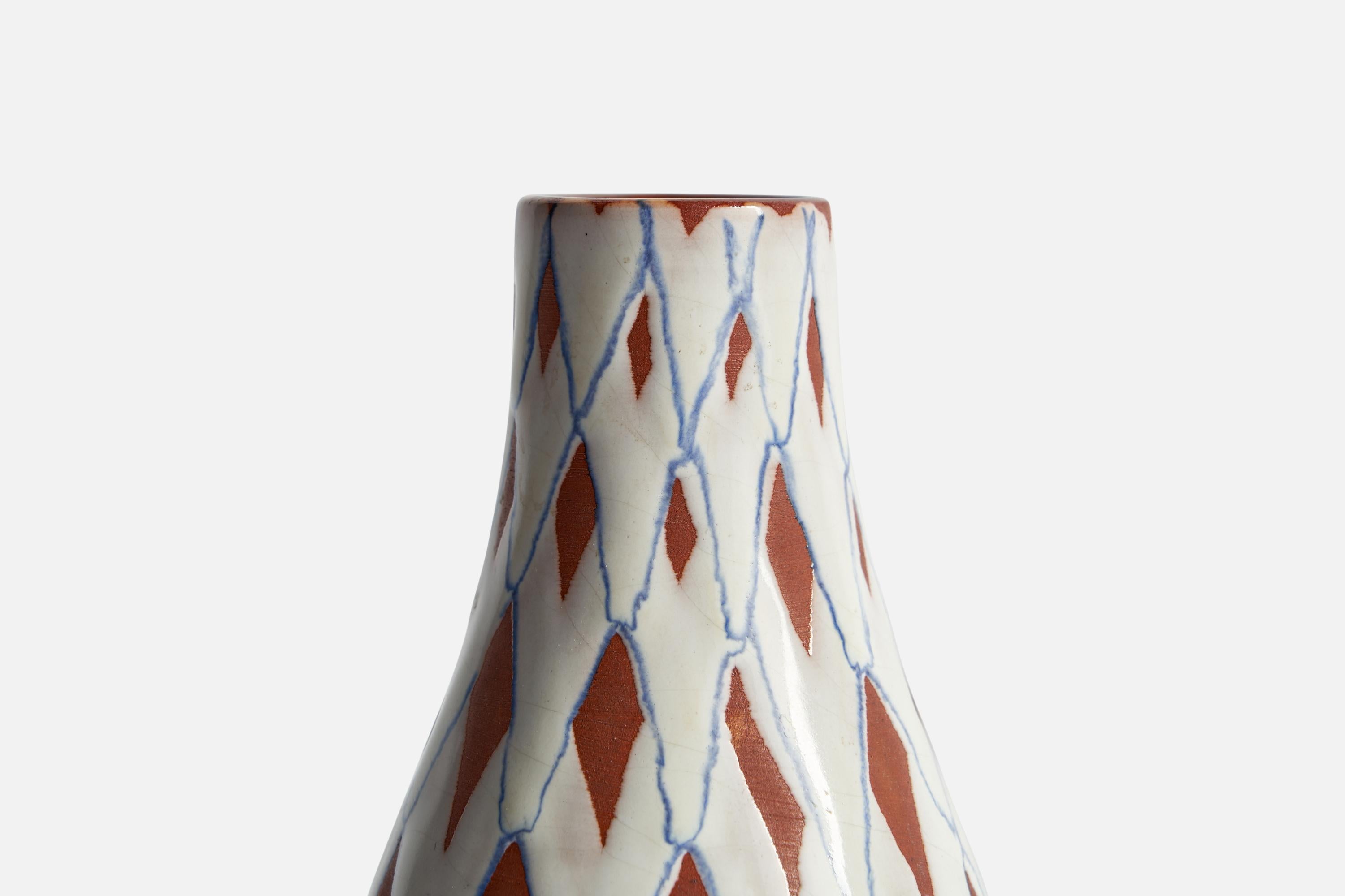 Suédois Vase, céramique de Gabriel Keramik, Suède, années 1940 en vente