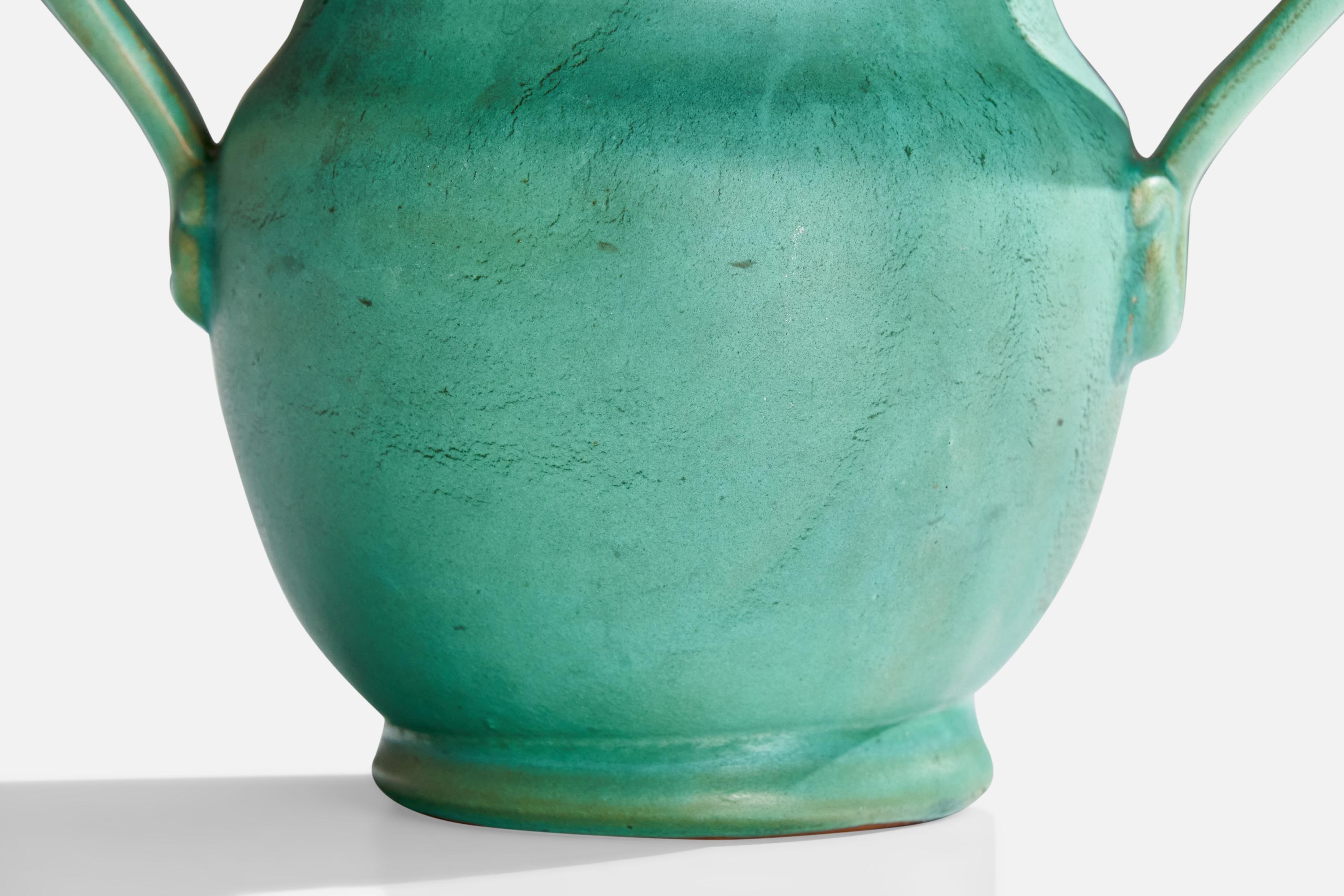 Milieu du XXe siècle Vase, faïence de Gabriel Keramik, Suède, années 1930 en vente