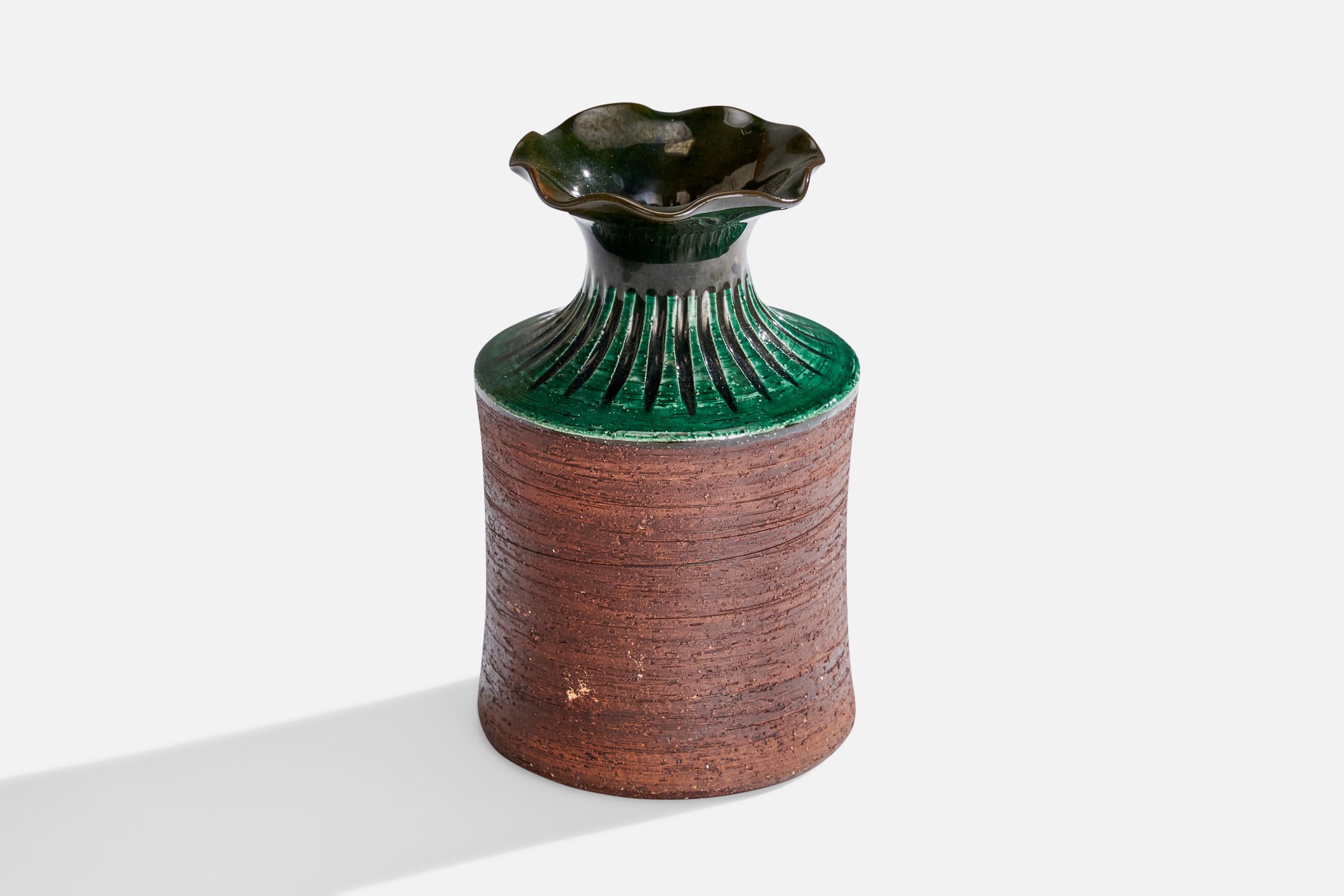 Swedish Gabriel Keramik, Vase, Earthenware, Sweden, 1950s For Sale