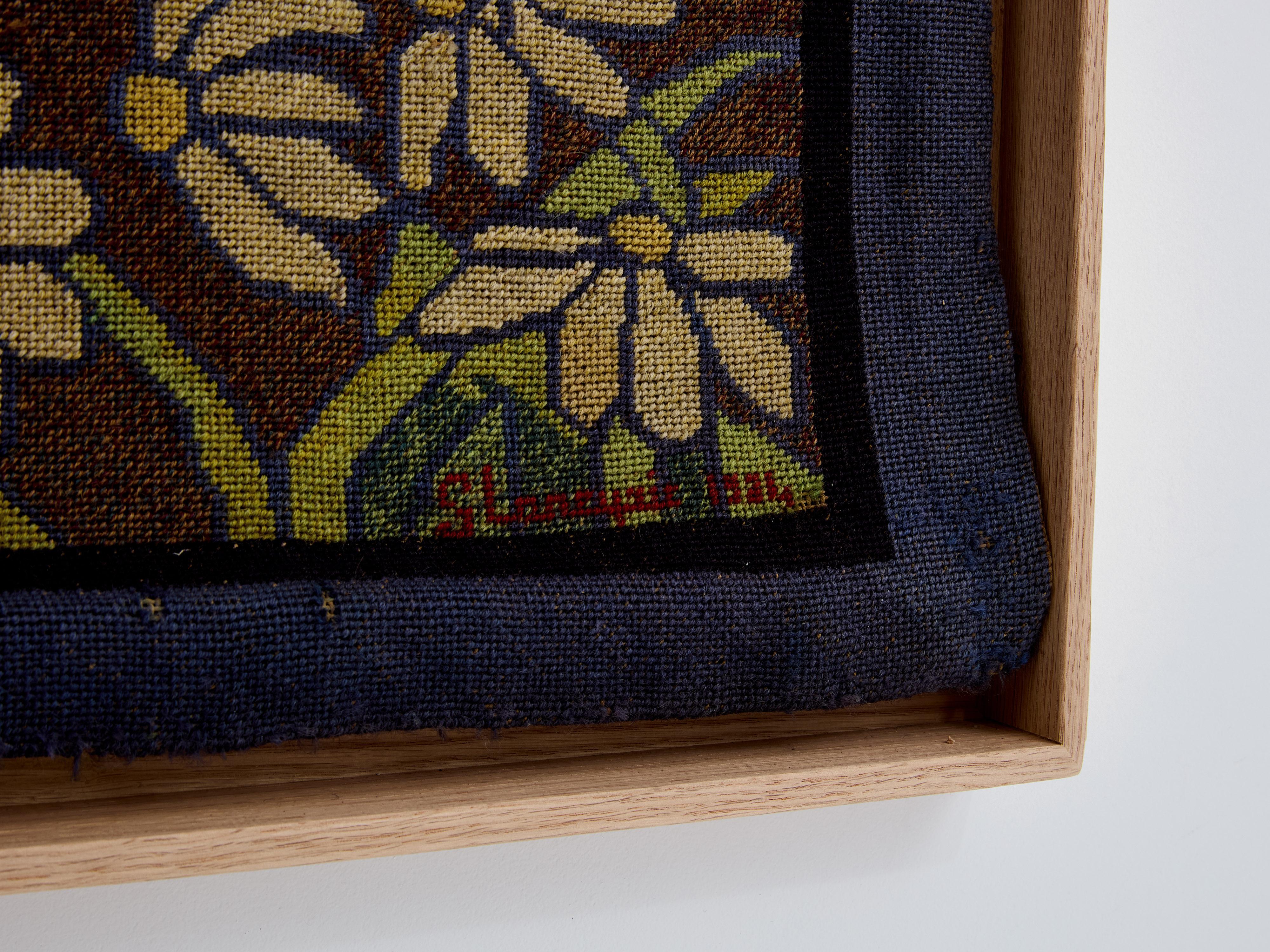 Gabriel Laneyrie petit-point needlework panel tapestry 1934 For Sale 2