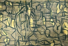 2020 Original Woodcut on 3 Plates 30x44in signed limited edition abstract