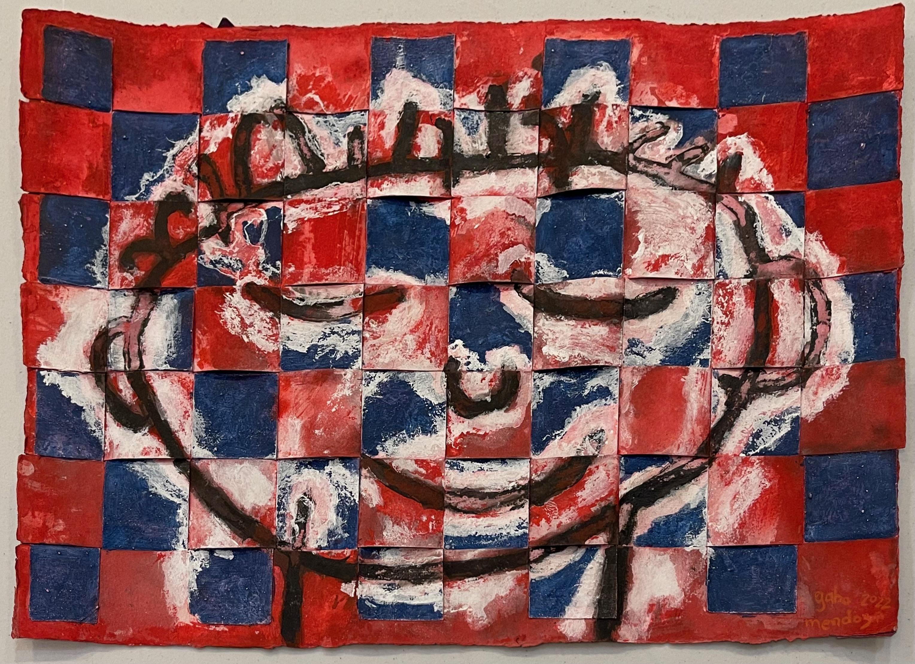 Rostro en Rojo y Azul