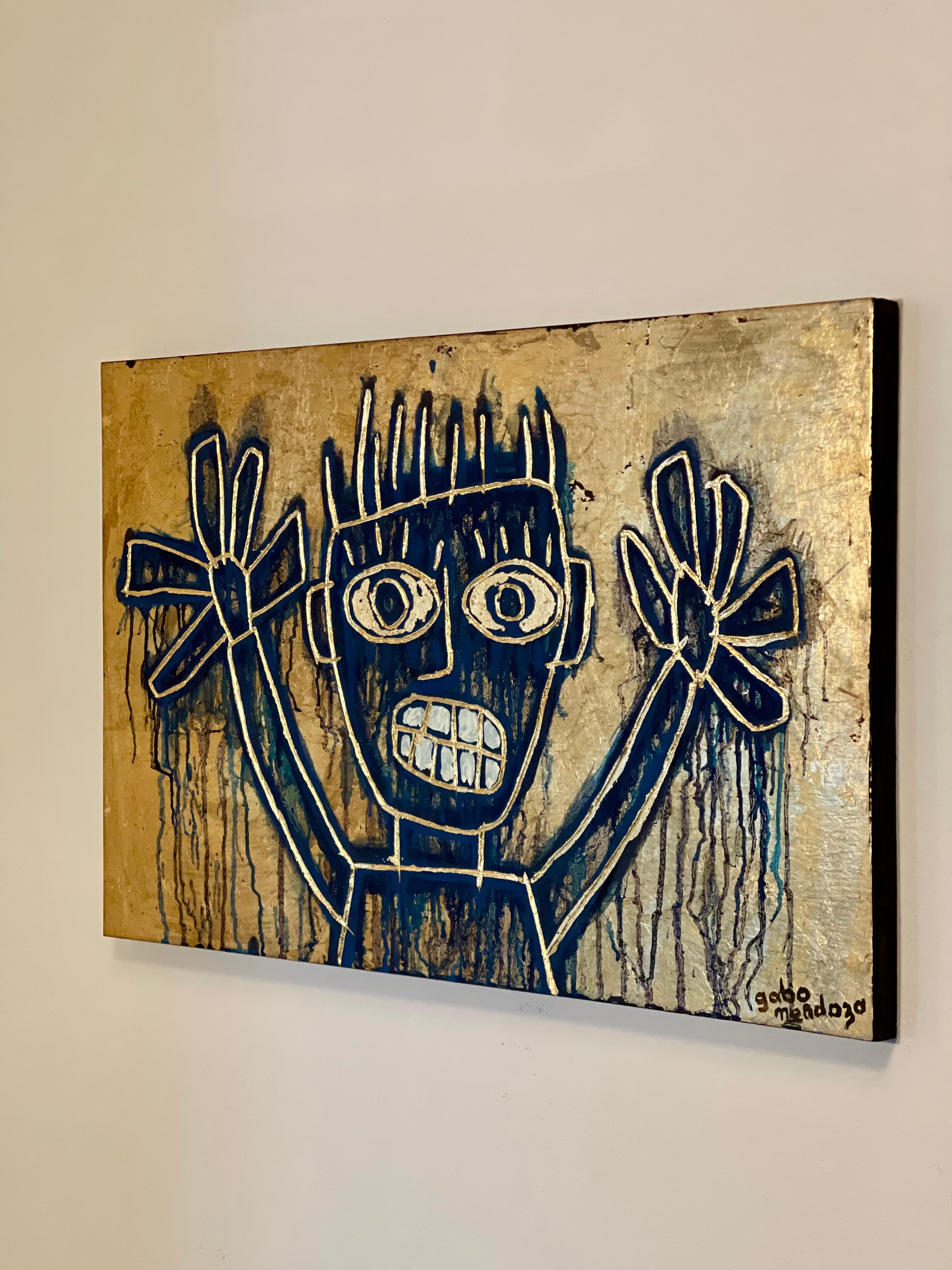 Erschrockener Charakter (Zeitgenössisch), Painting, von Gabriel Mendoza