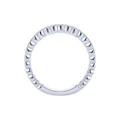 Gabriel Milgrain Bezel White Gold Diamond Band