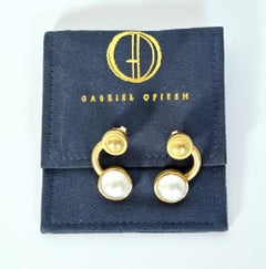 Gabriel Ofiesh Gold and Pearl Earrings