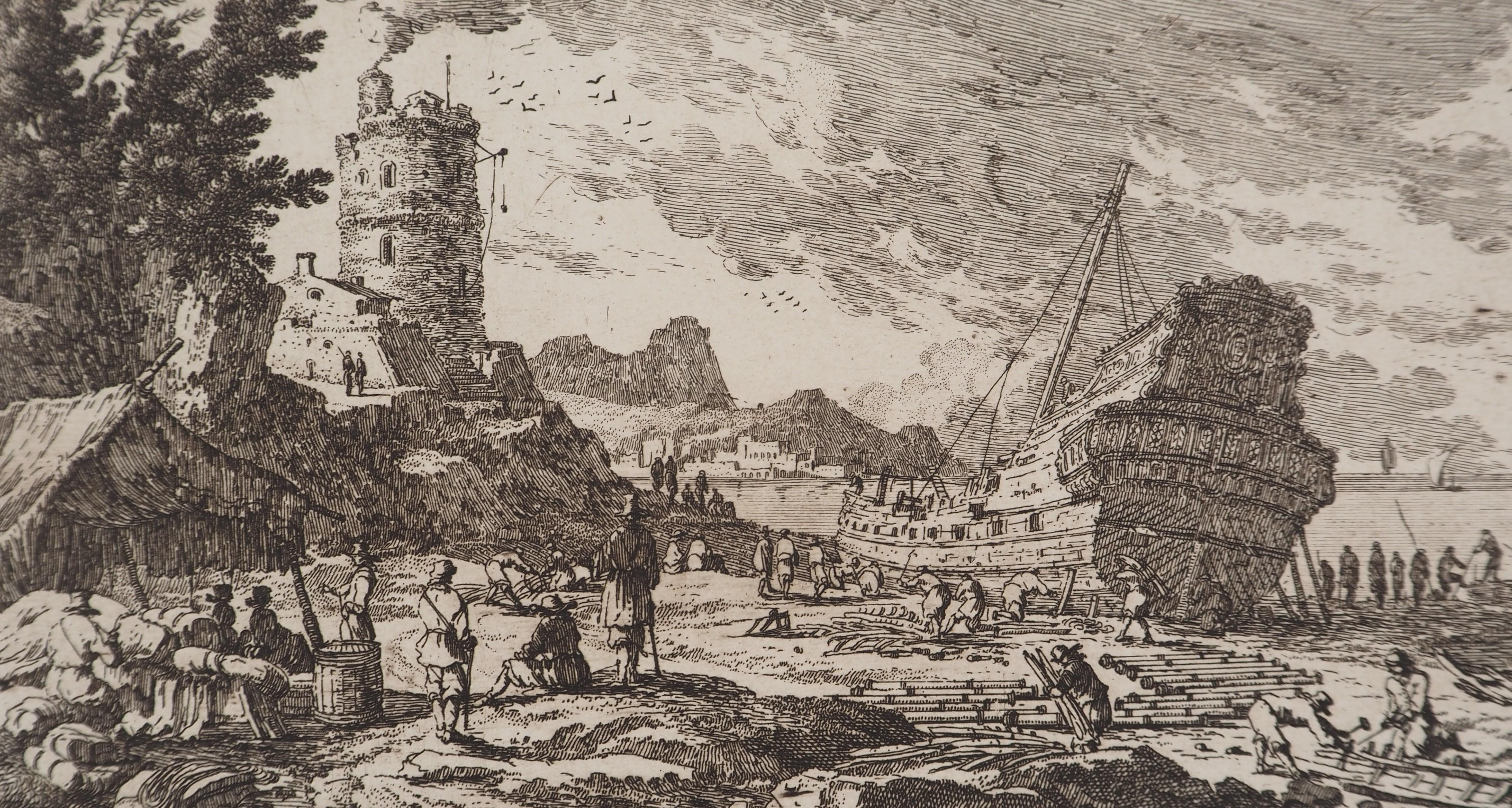 Building a Ship - Original etching For Sale 2
