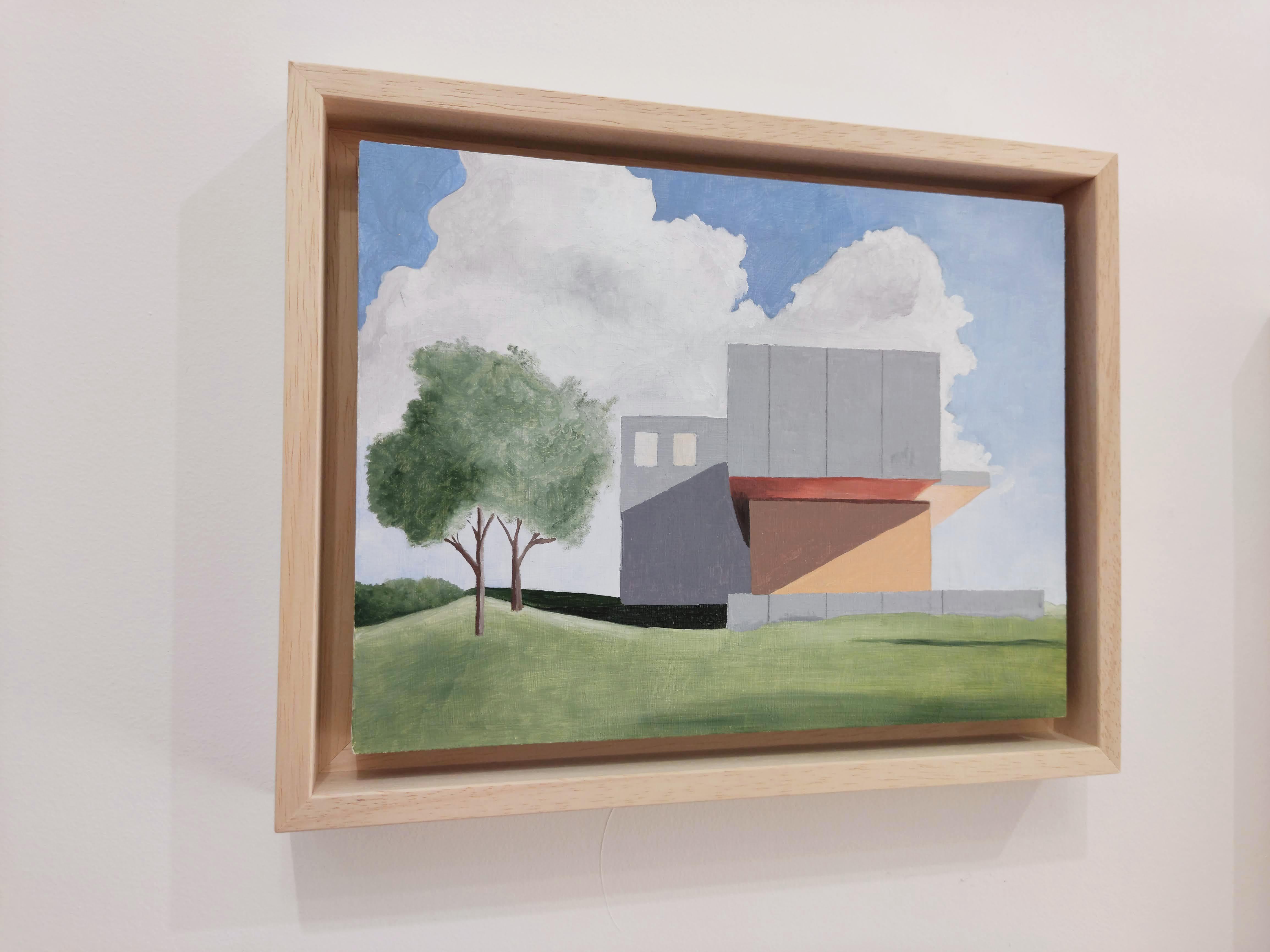 A the Window, Original Ölgemälde, Landschaft, Contemporary Architecture (Zeitgenössisch), Painting, von Gabriel Riesnert