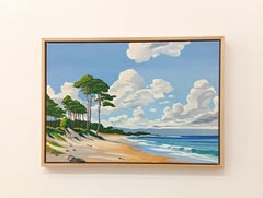 Après la Pluie, Zeitgenössisches Ölgemälde Seelandschaft, Strandlandschaft mit Bäumen