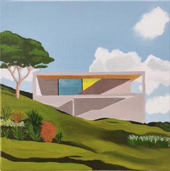 At the Window, Oil Painting, Architecture, Garden