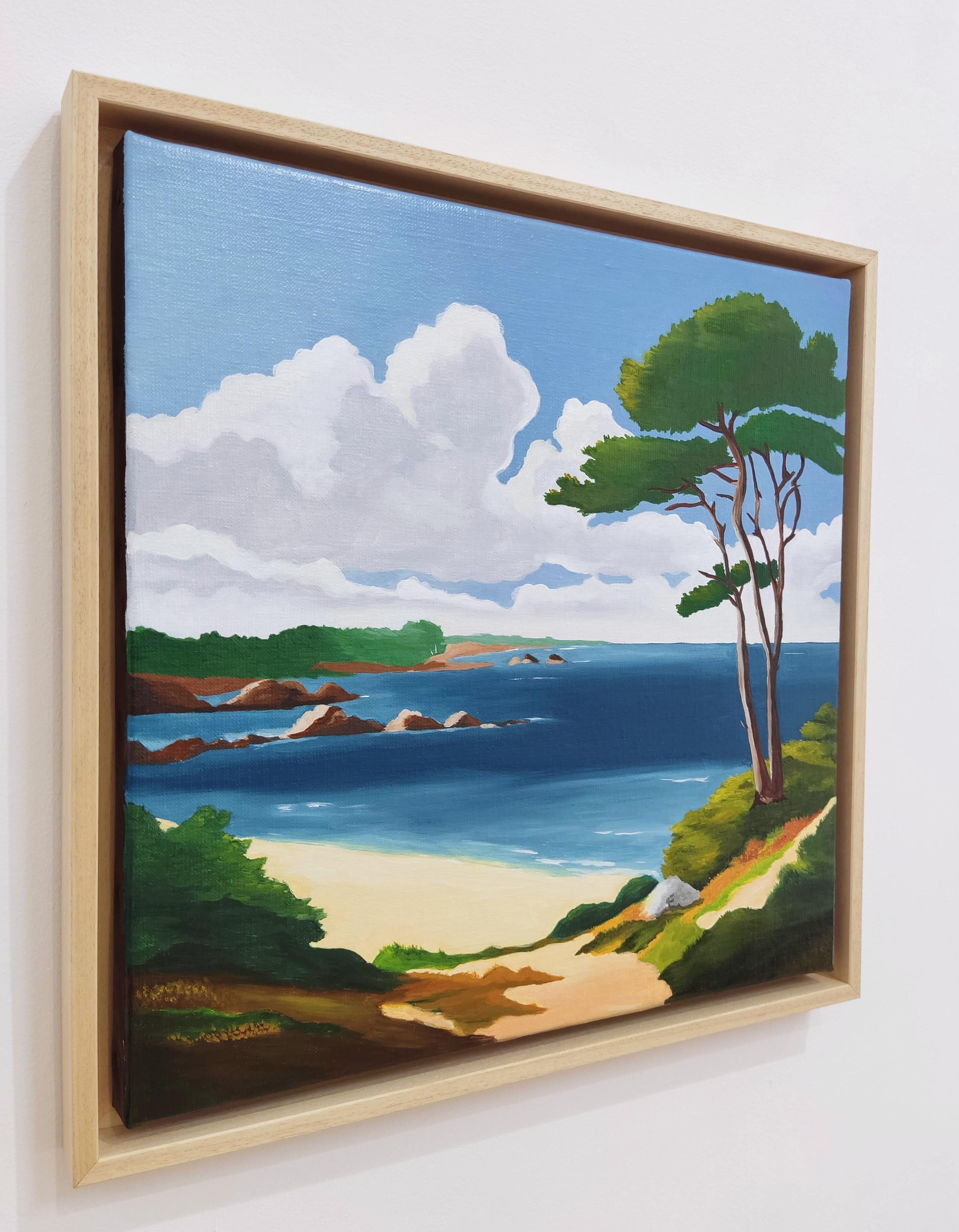 Trabajo :  Pintura al óleo original, Obra de arte hecha a mano, Obra única. Enmarcado en marco flotante de madera maciza con acabado claro. Listo para colgar.
Técnica : Óleo sobre lino tensado.
Artista : Gabriel Riesnert
Tema : Bord de mer