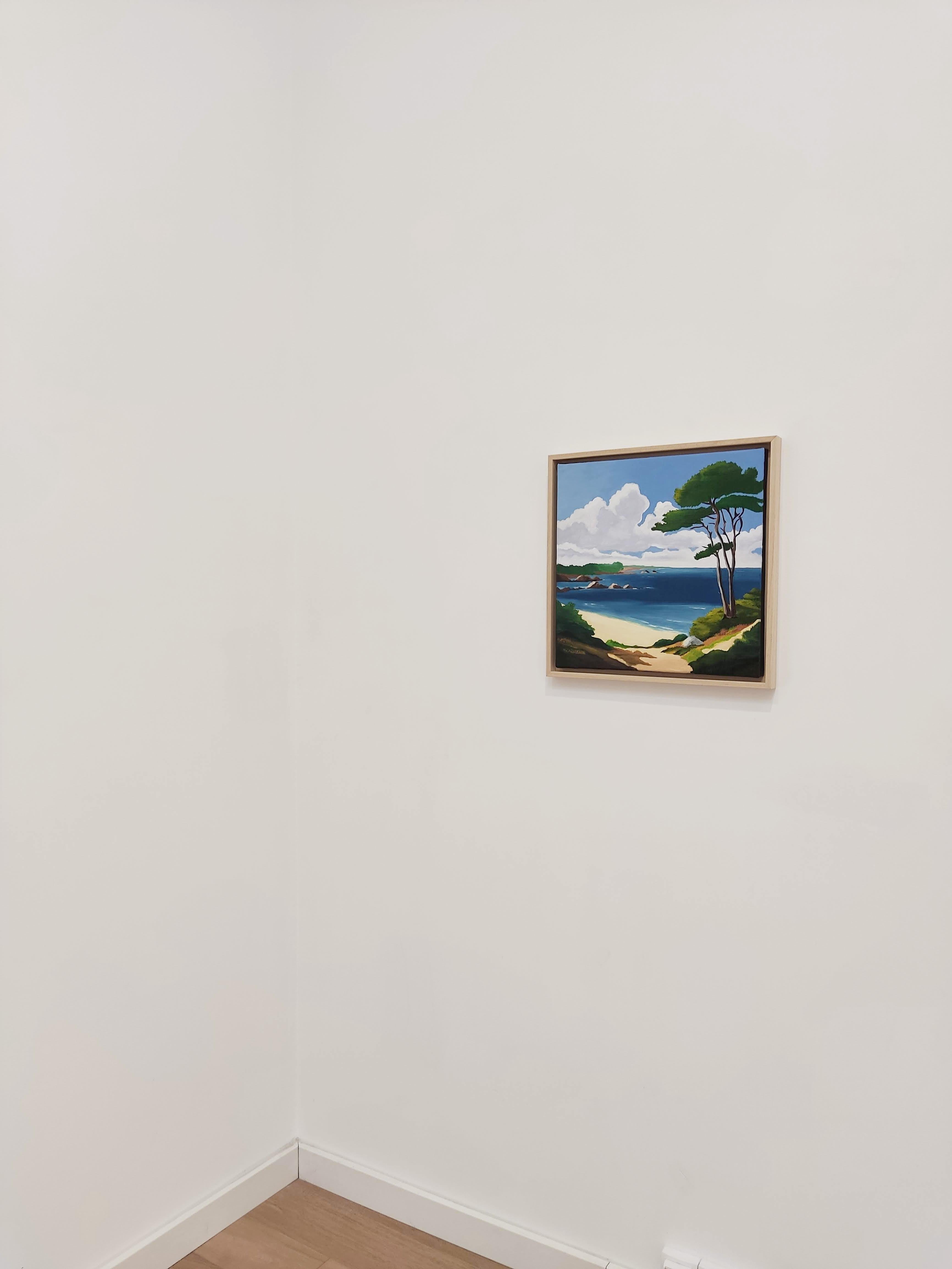 Bord de mer, Pintura al óleo, Orilla del mar, Paisaje marino contemporáneo con una playa 4