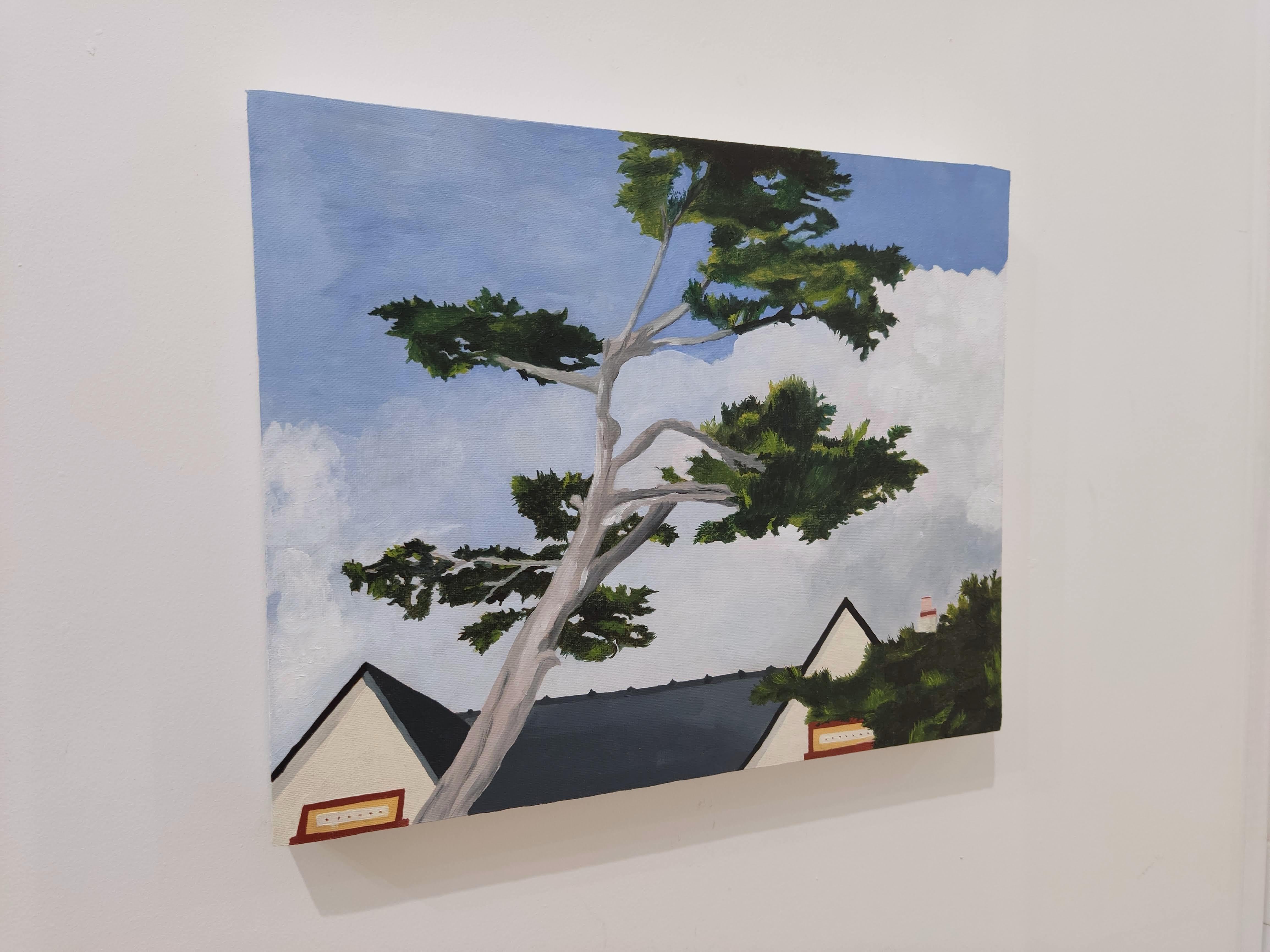 Ciel d'été, Original Oil Painting, Landscape, Tree, Ready to hang For Sale 2