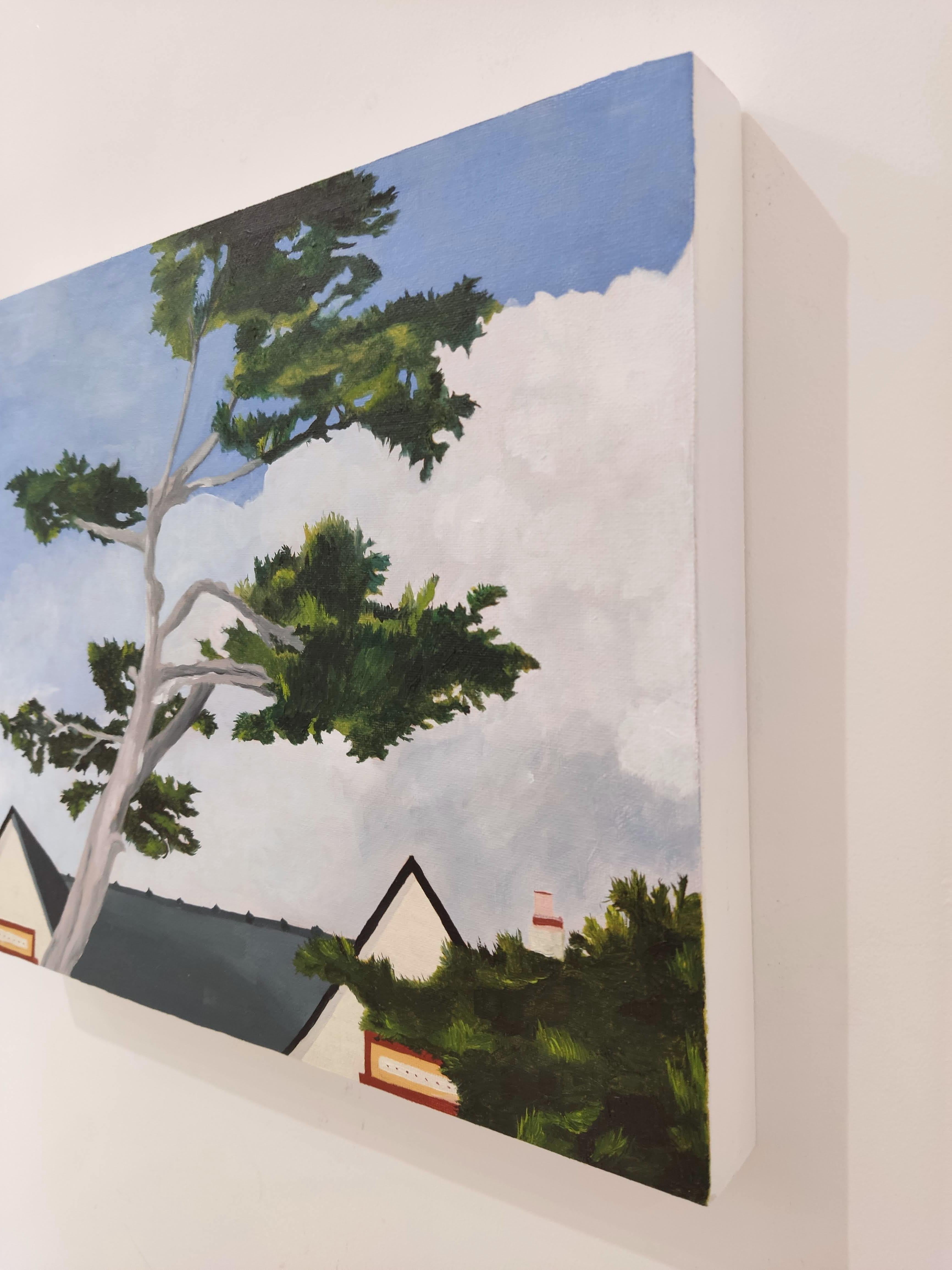 Ciel d'été, Original Oil Painting, Landscape, Tree, Ready to hang For Sale 3