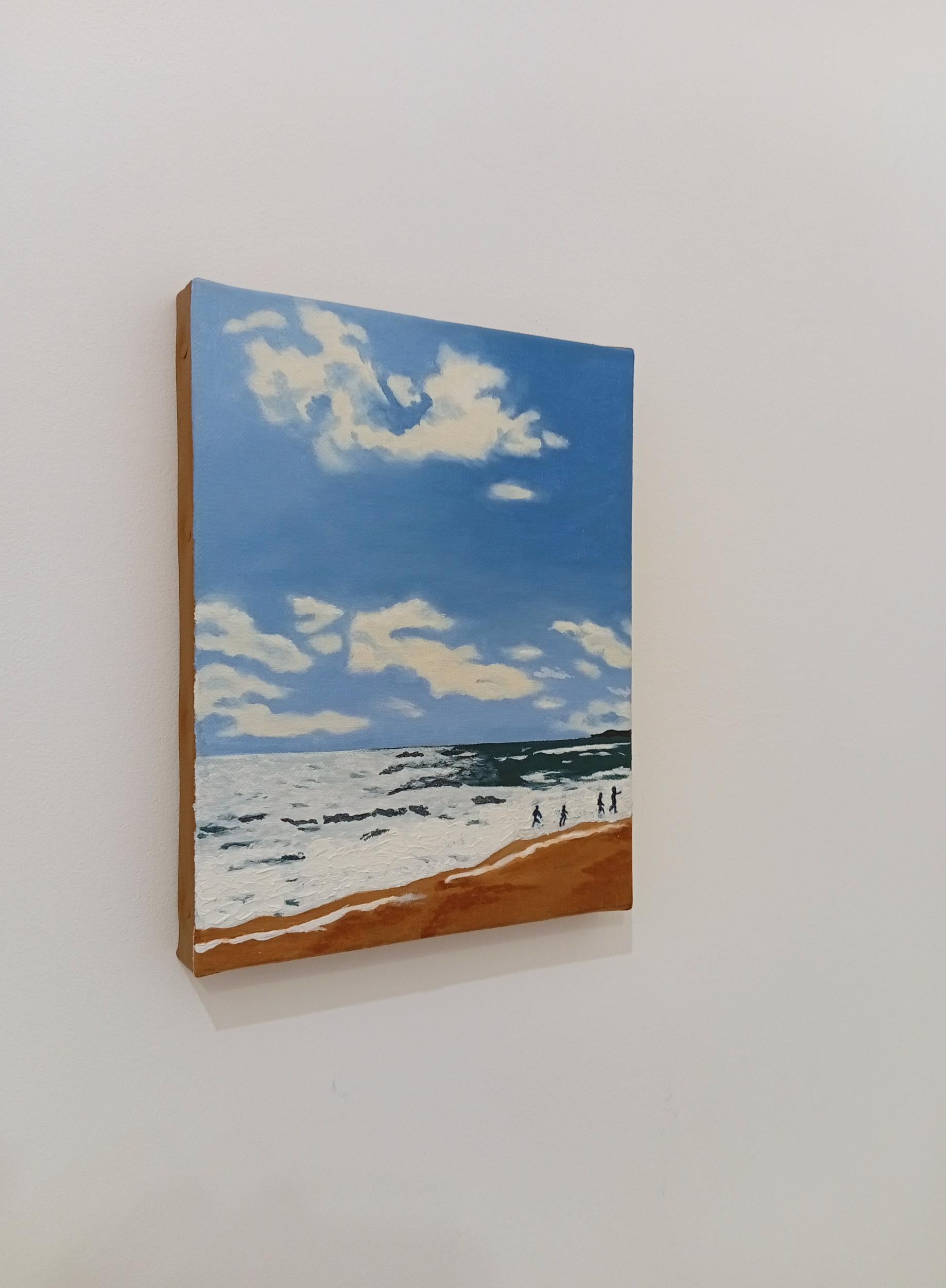 Arbeiten :  Original Ölgemälde, Handgefertigtes Kunstwerk, Unikat. Bereit zum Aufhängen.
Medium: Ölgemälde auf gespanntem Leinen.
Künstler : Gabriel Riesnert
Thema : Horizon d'été (Titel / FR ) Sommerhorizont (Titel / EN)
Der Kontrast zwischen dem