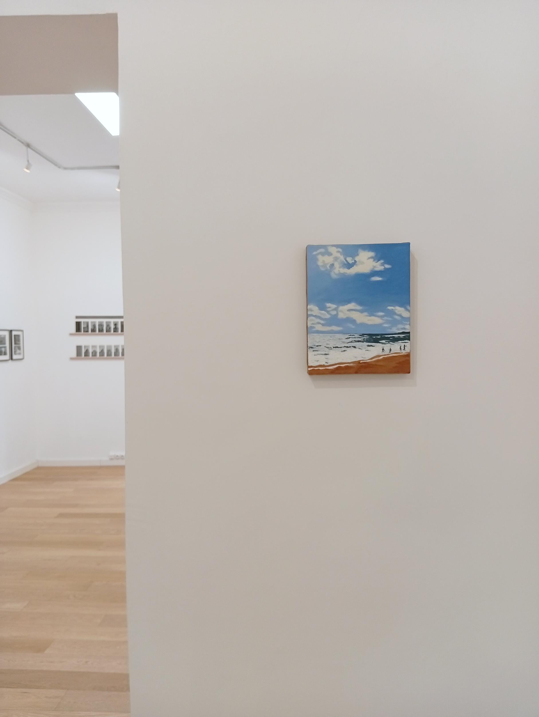 Horizon d'été, Ölgemälde auf Leinwand, Meer und Strand unter einem Sommerhimmel im Angebot 2