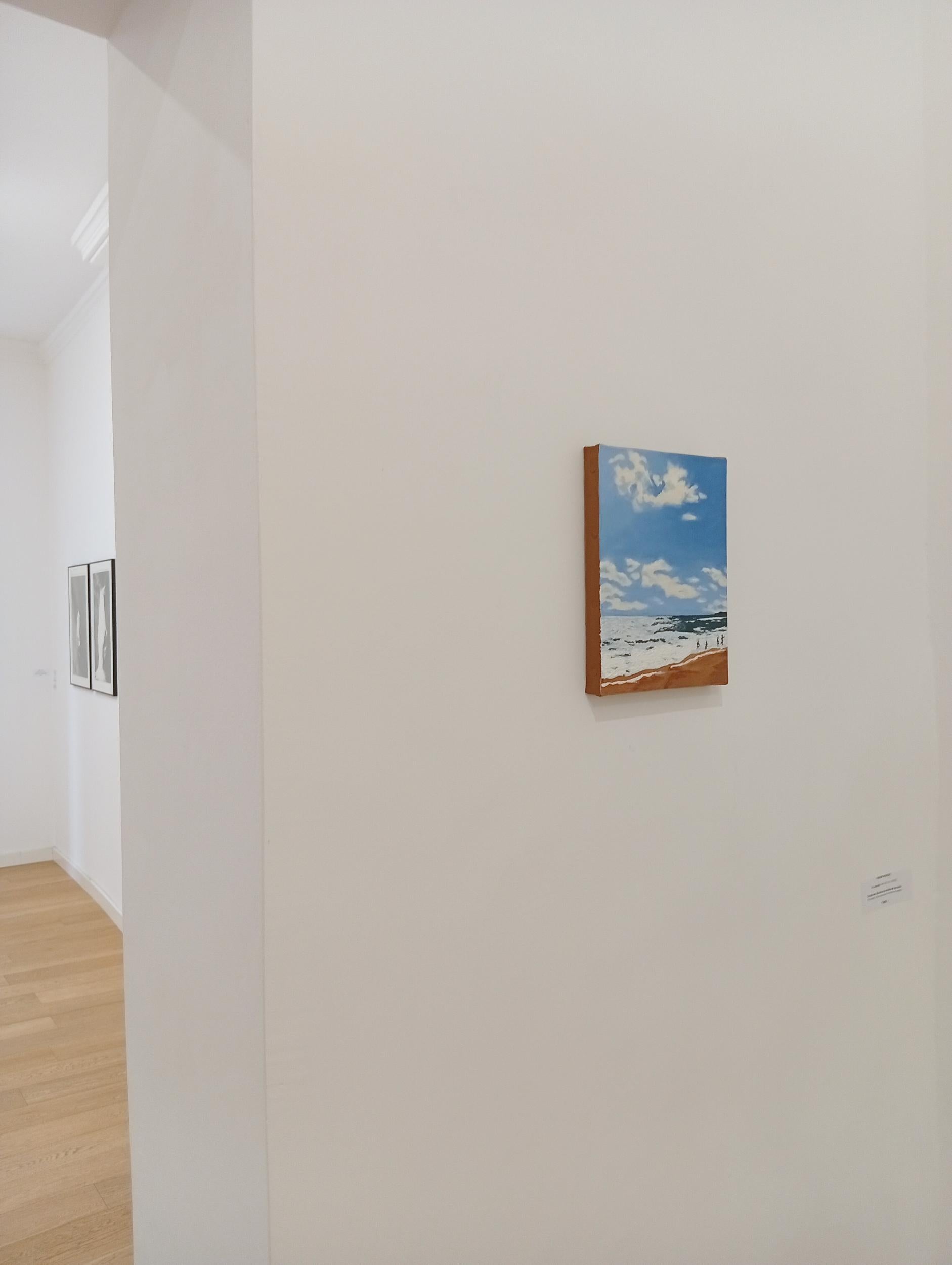 Horizon d'été, Ölgemälde auf Leinwand, Meer und Strand unter einem Sommerhimmel im Angebot 3