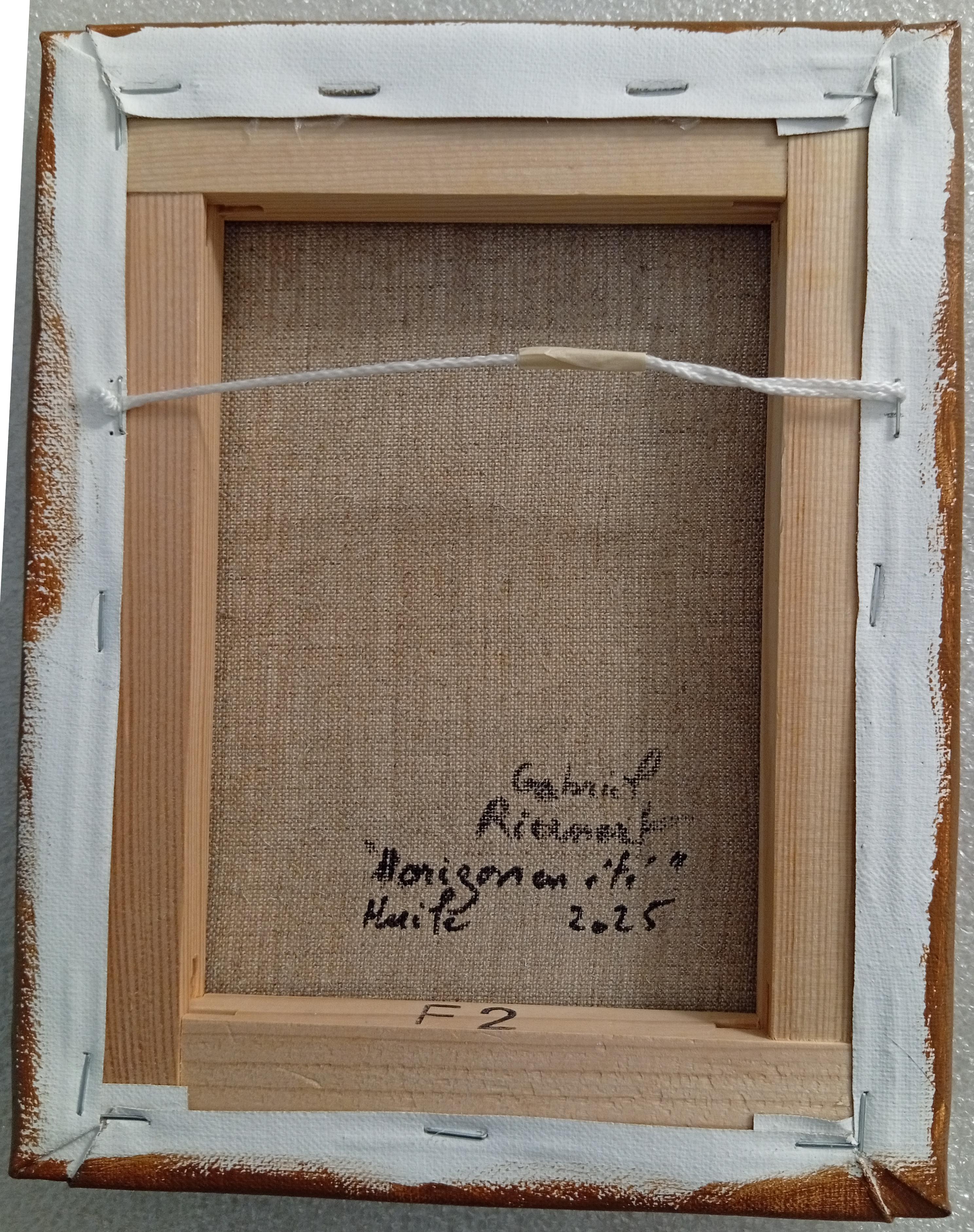 Horizon d'été, Ölgemälde auf Leinwand, Meer und Strand unter einem Sommerhimmel im Angebot 4