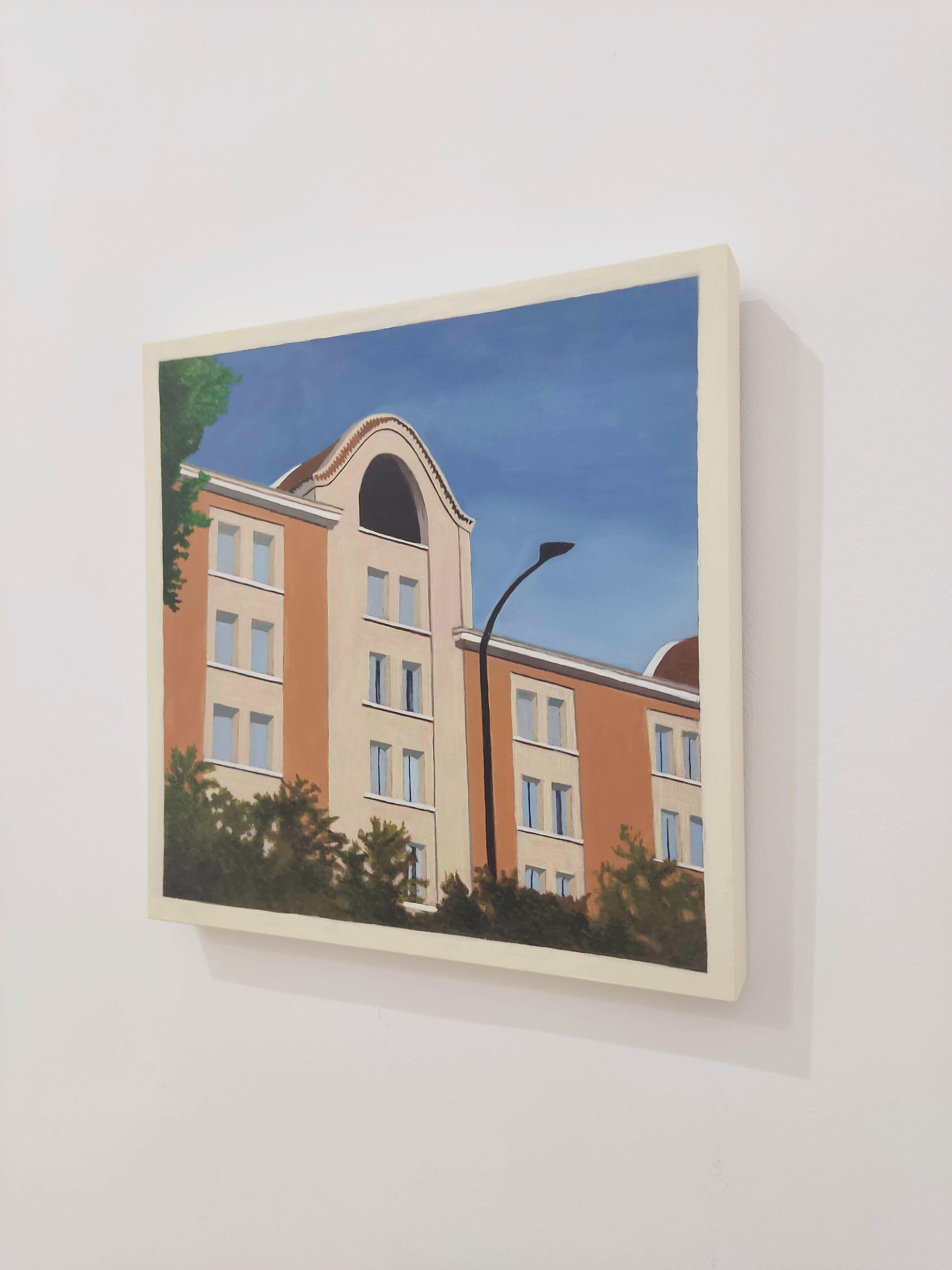 Lieu Commun La Cité, Pittura a olio, Architettura, Paesaggio urbano in vendita 3