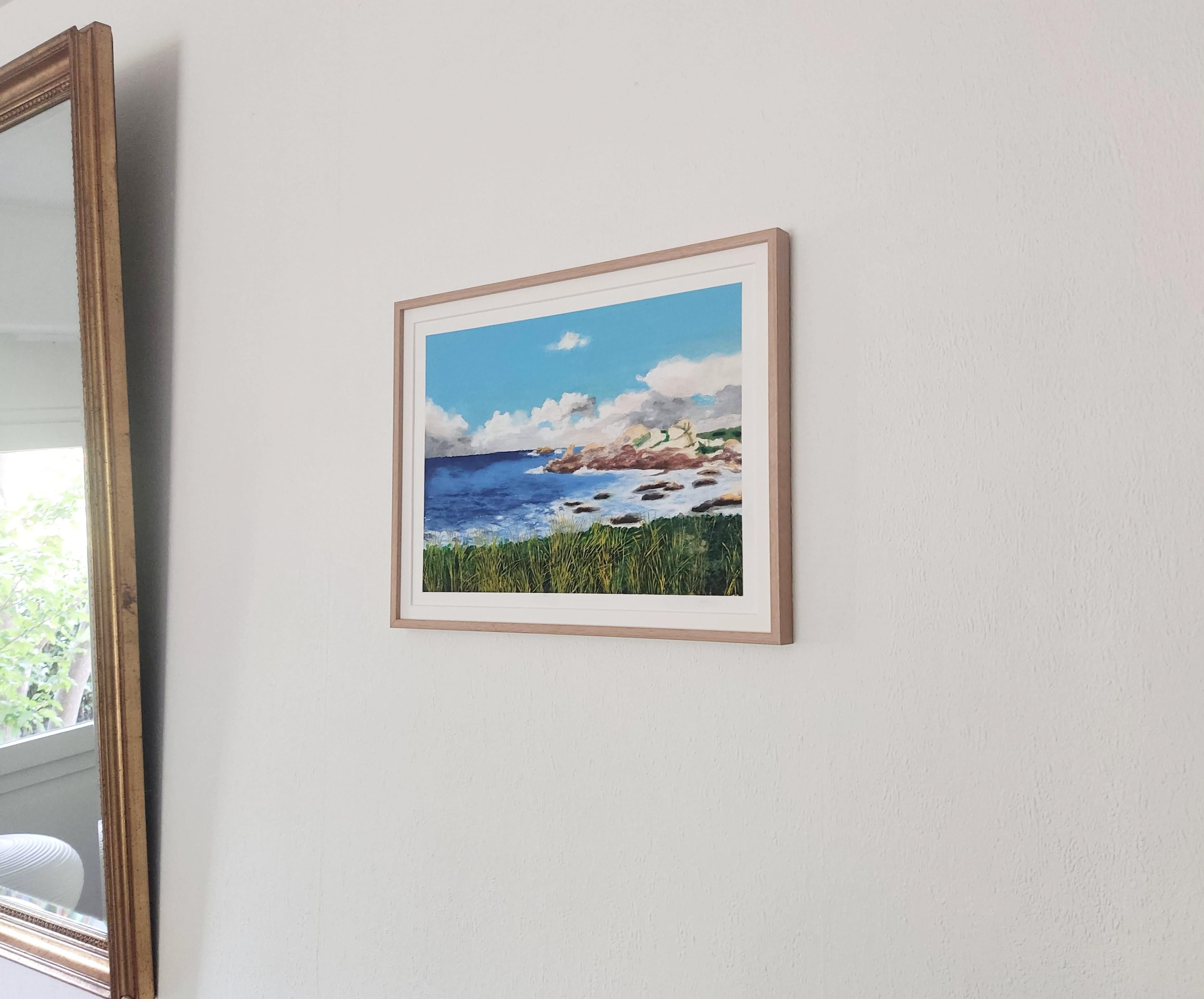 Lumière de Bretagne, paysage côtier, peinture à l'huile et pastel impressionniste français en vente 4