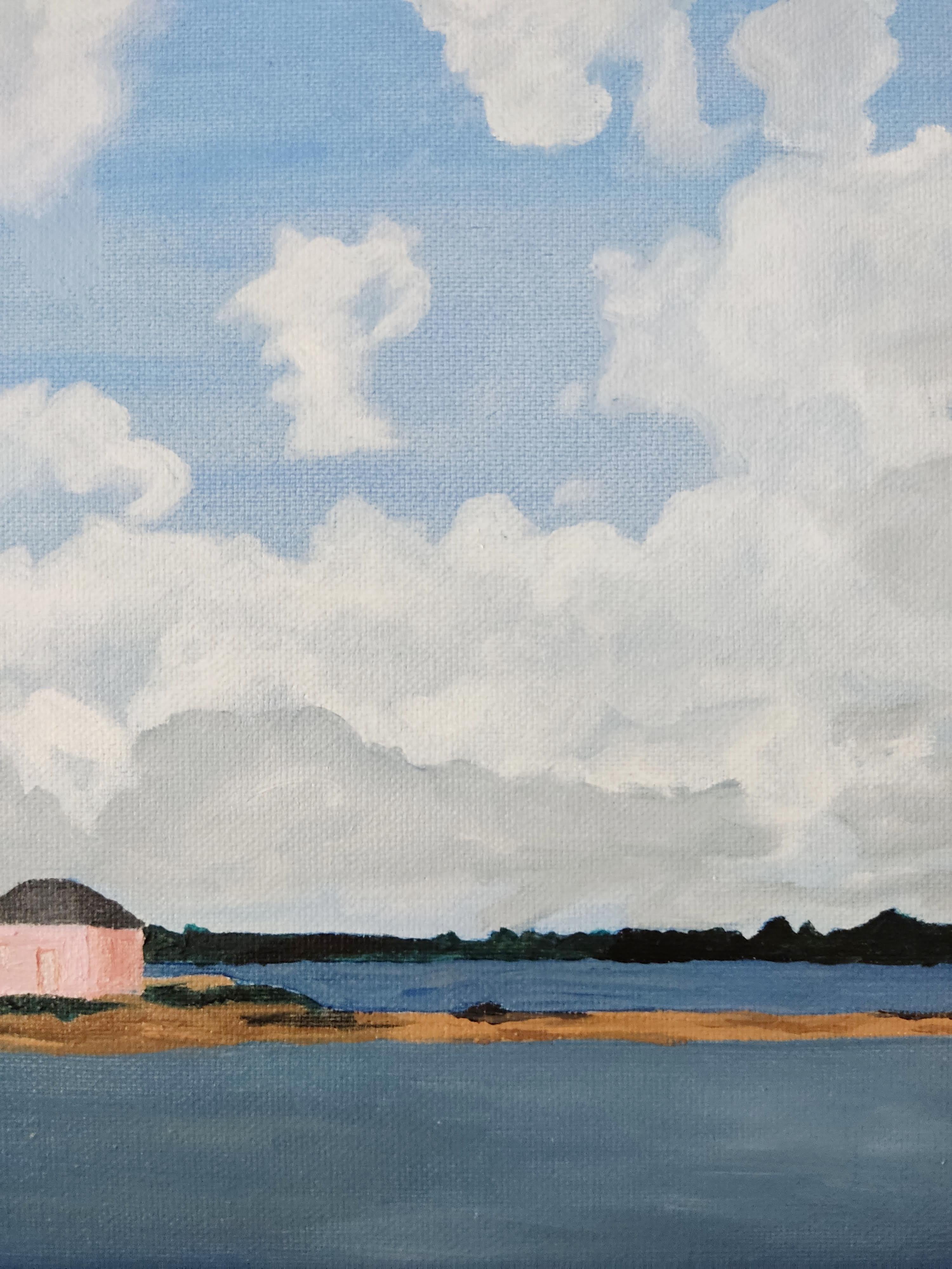The Pink House - Landscape Painting, Seascape 2