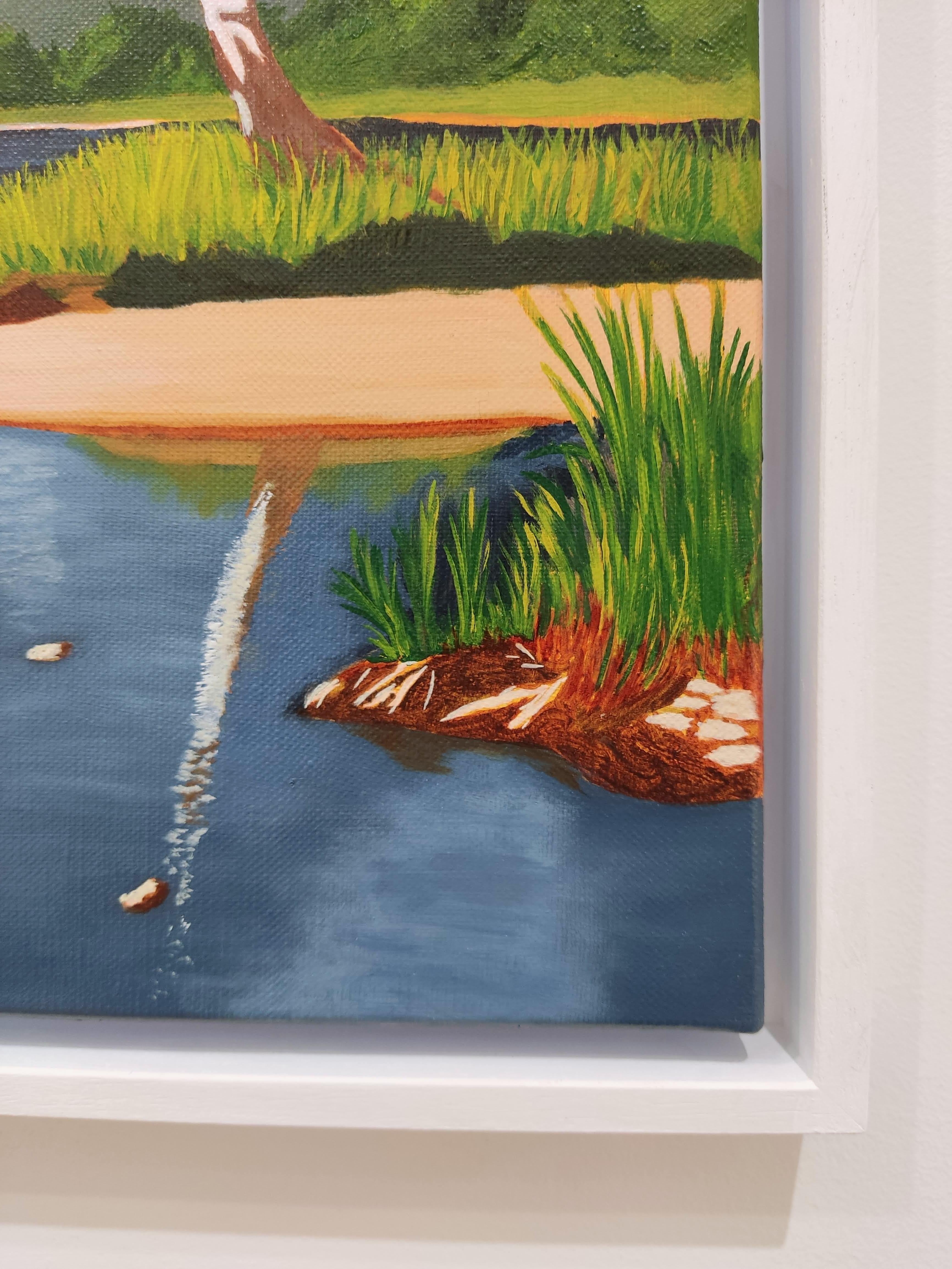 Respiración, Pintura al óleo, Paisaje contemporáneo, Río, Árbol en venta 1