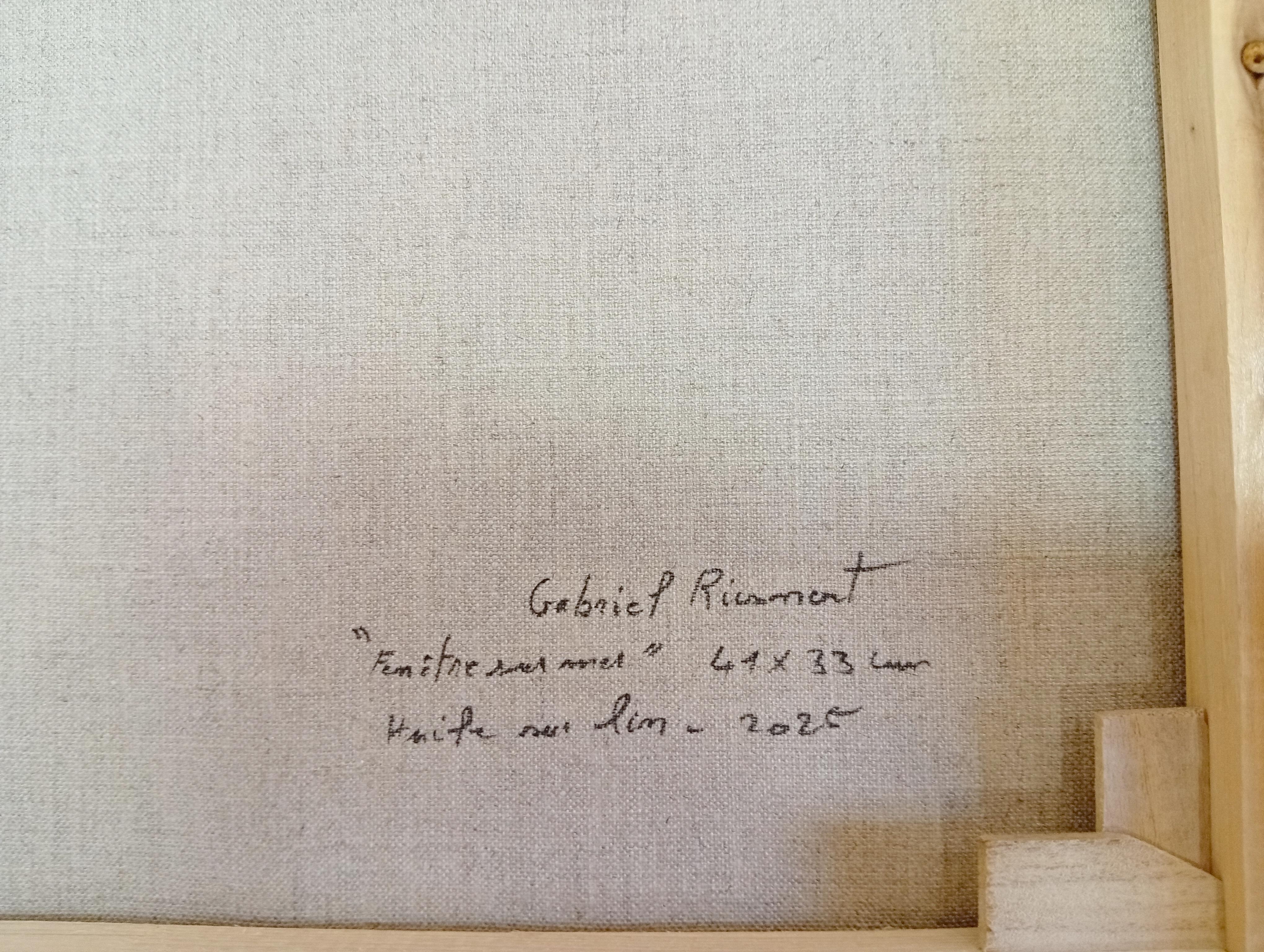 Window on the Sea, Oil painting, Interior with Seascape View, Living Room im Angebot 4