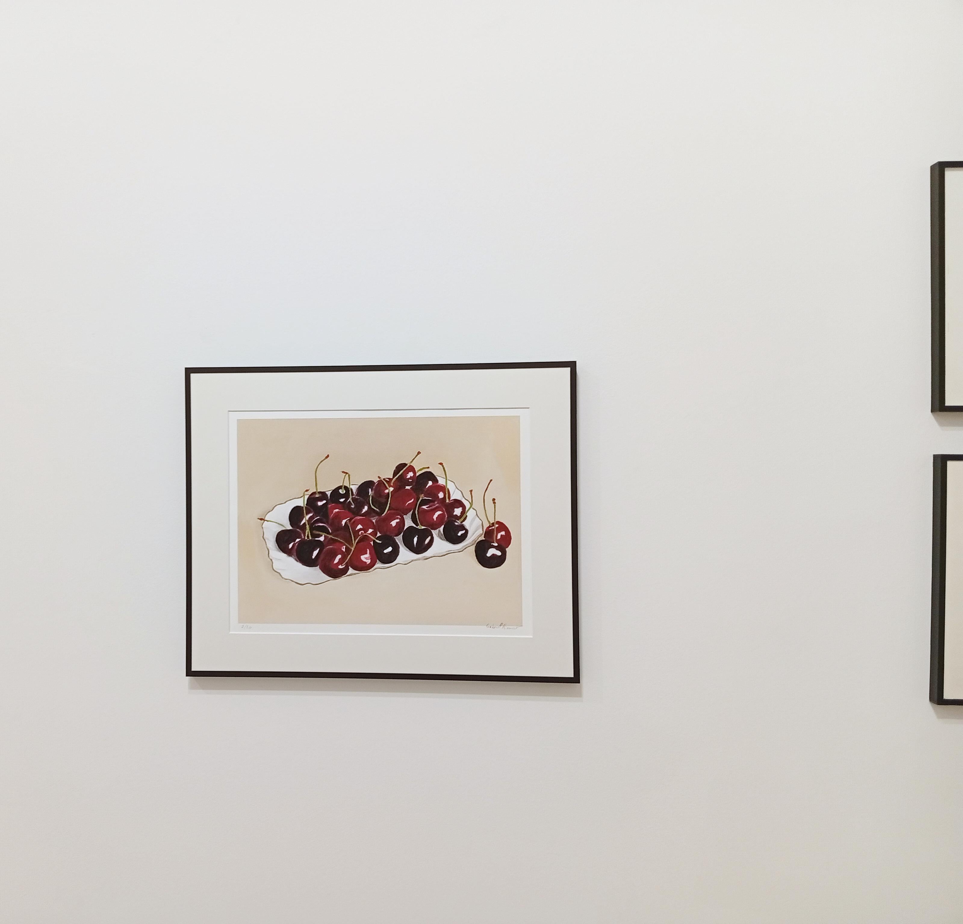 Still Life with Red Cherries, Archival Pigment Print, Contemporary Art For Sale 3