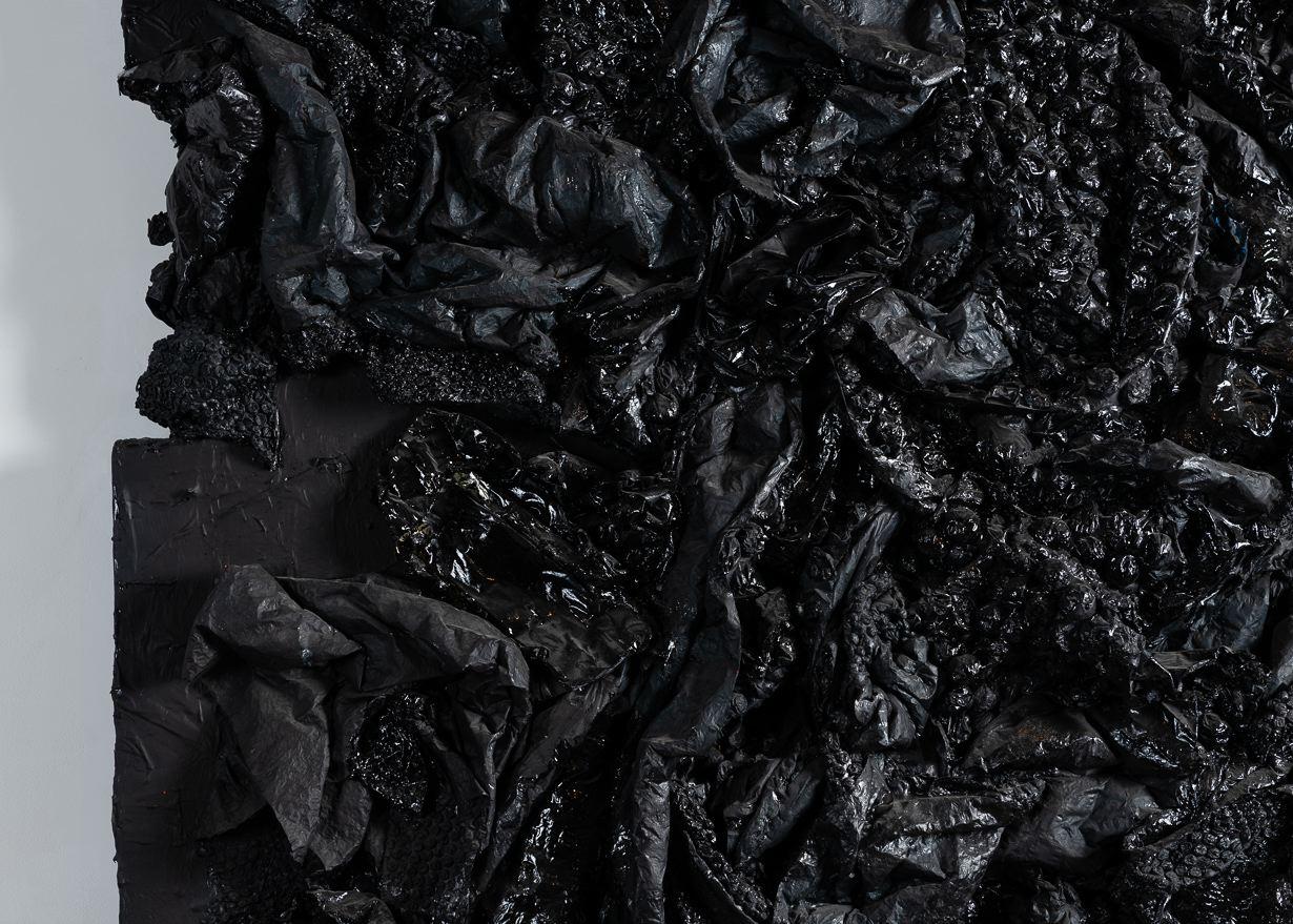 American Gabriel Shuldiner, Data[t]Rash, Black Painting, United States, 2015 For Sale
