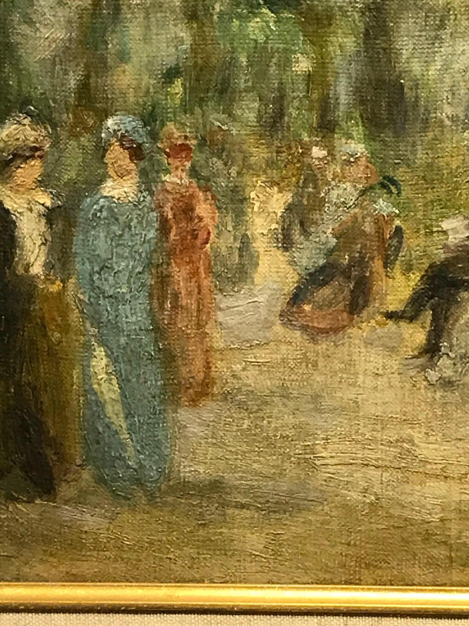 Bois de Boulogne-Sessel – Painting von Gabriel Spat