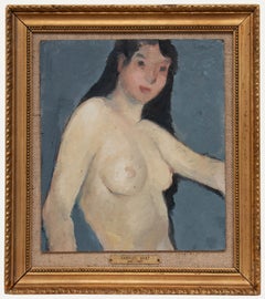 Gabriel Spat - Huile, milieu du XXe siècle, étude de nu