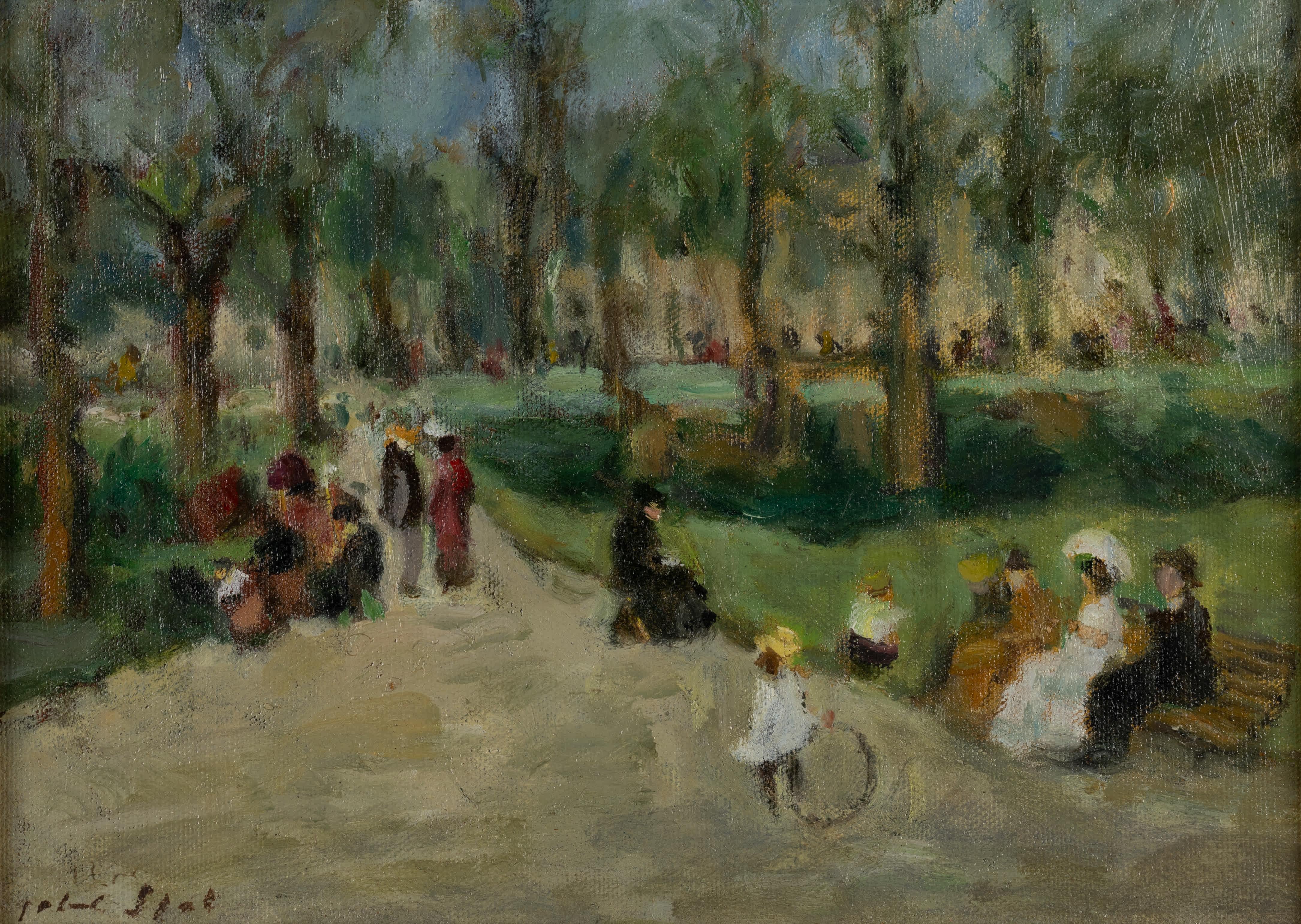Jardin des Tuileries - Painting di Gabriel Spat