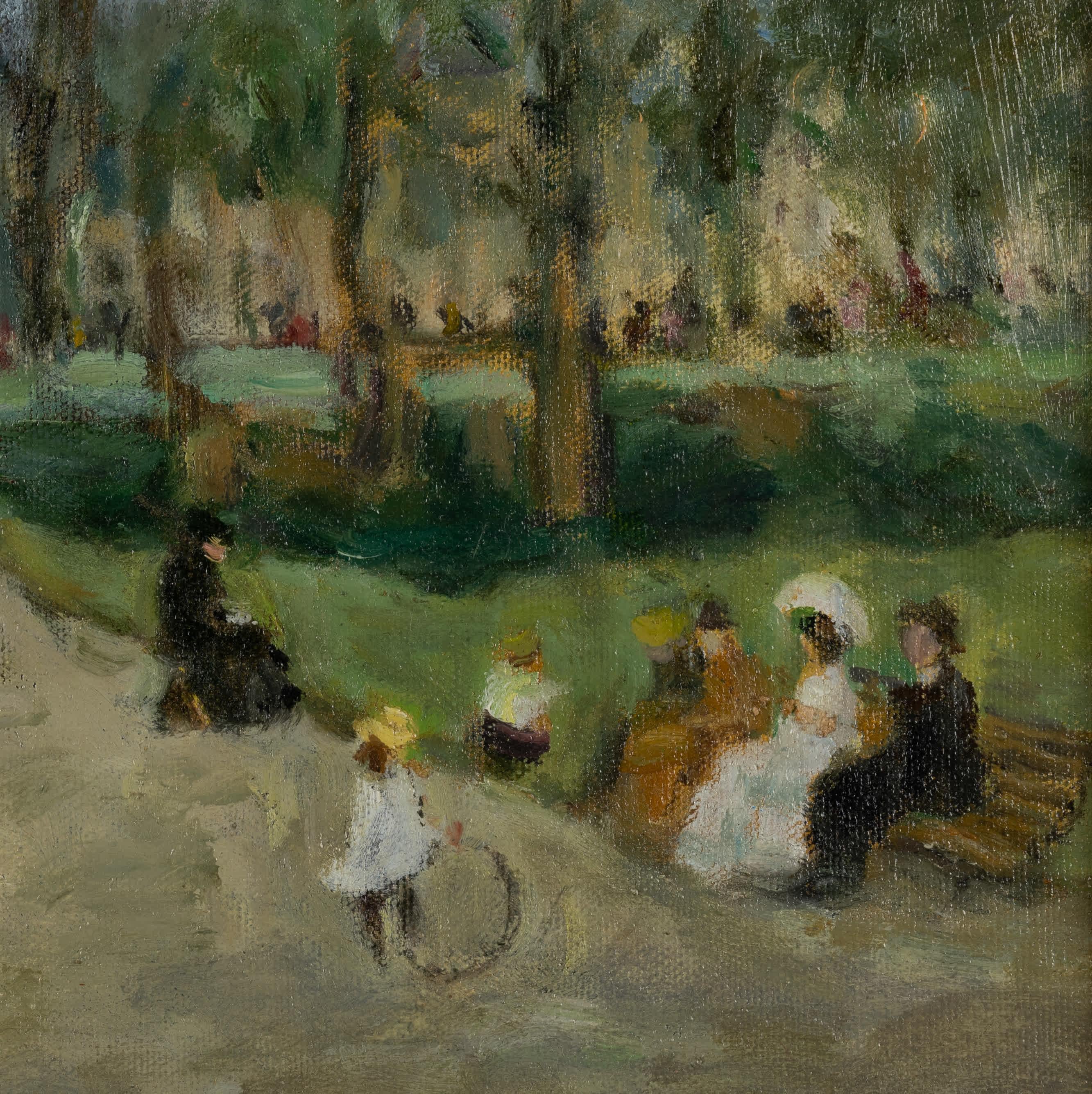 Jardin des Tuileries - Painting Espressionista di Gabriel Spat