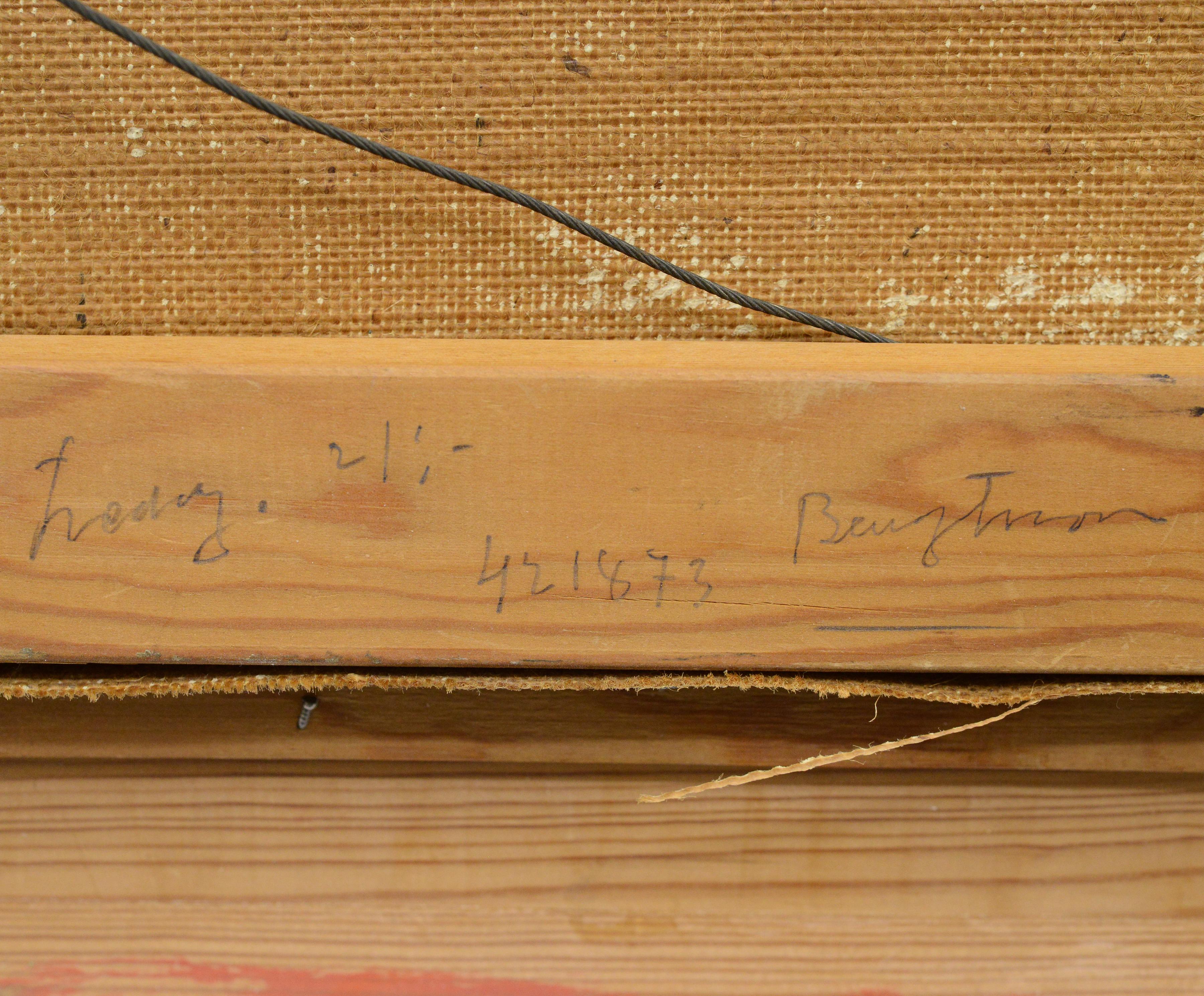 1915 Original Swedish Post Impressionist Oil Painting Park Scene Framed Signed For Sale 7